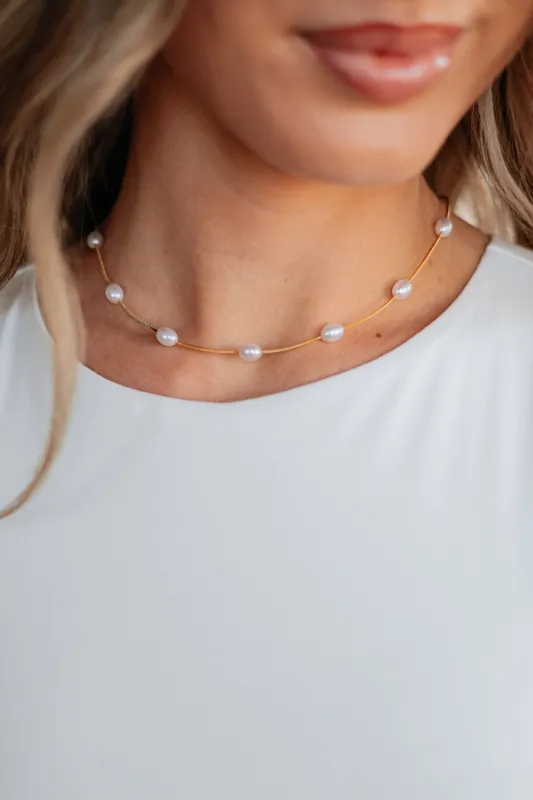 Ana Pearl Necklace sold by Wild Oak Boutique