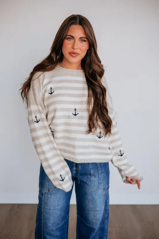 Sail Away Sweater sold by Wild Oak Boutique