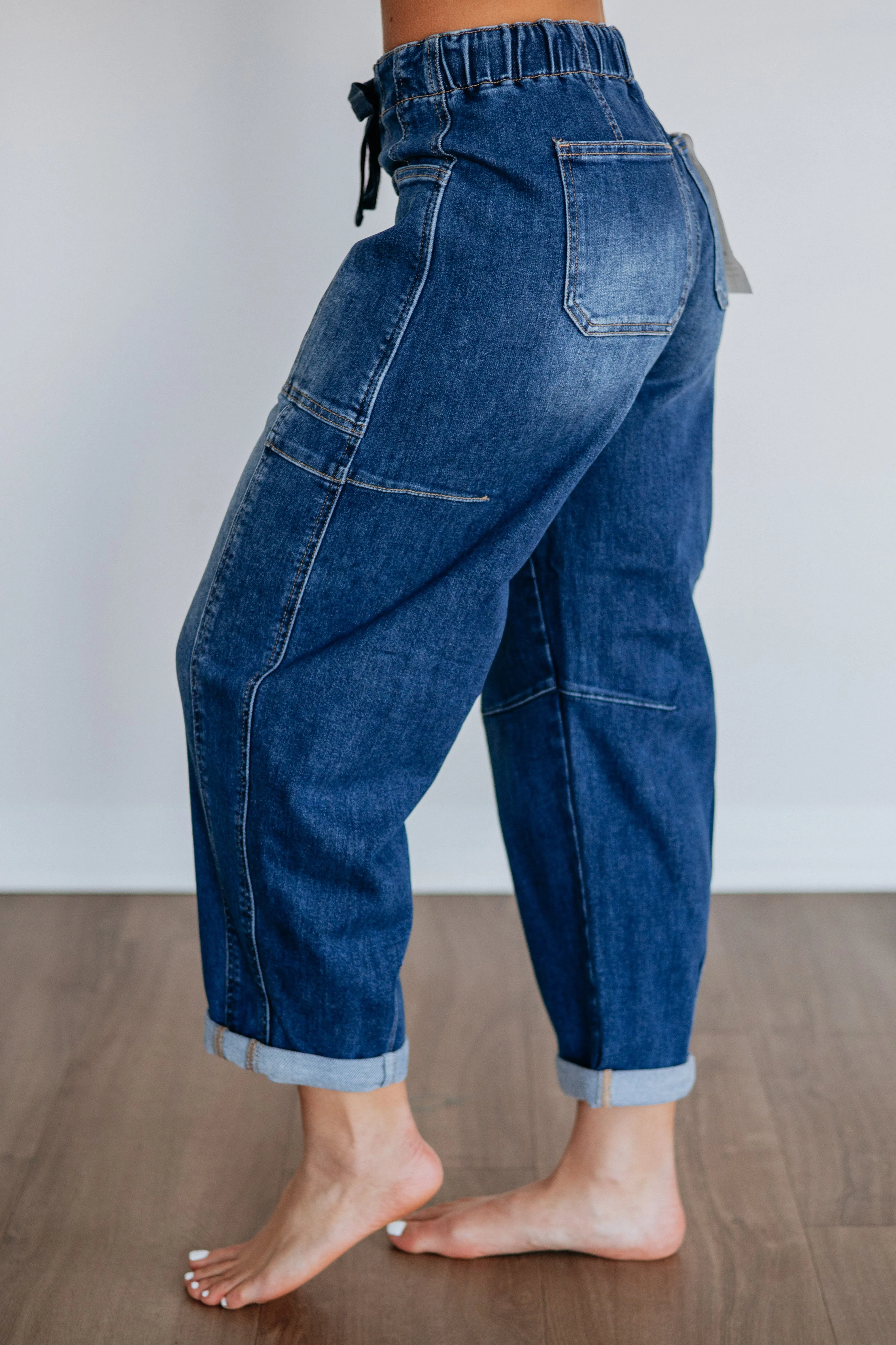 Kodi Risen Cargo Jeans - Dark Wash sold by Wild Oak Boutique product image thumbnail 2