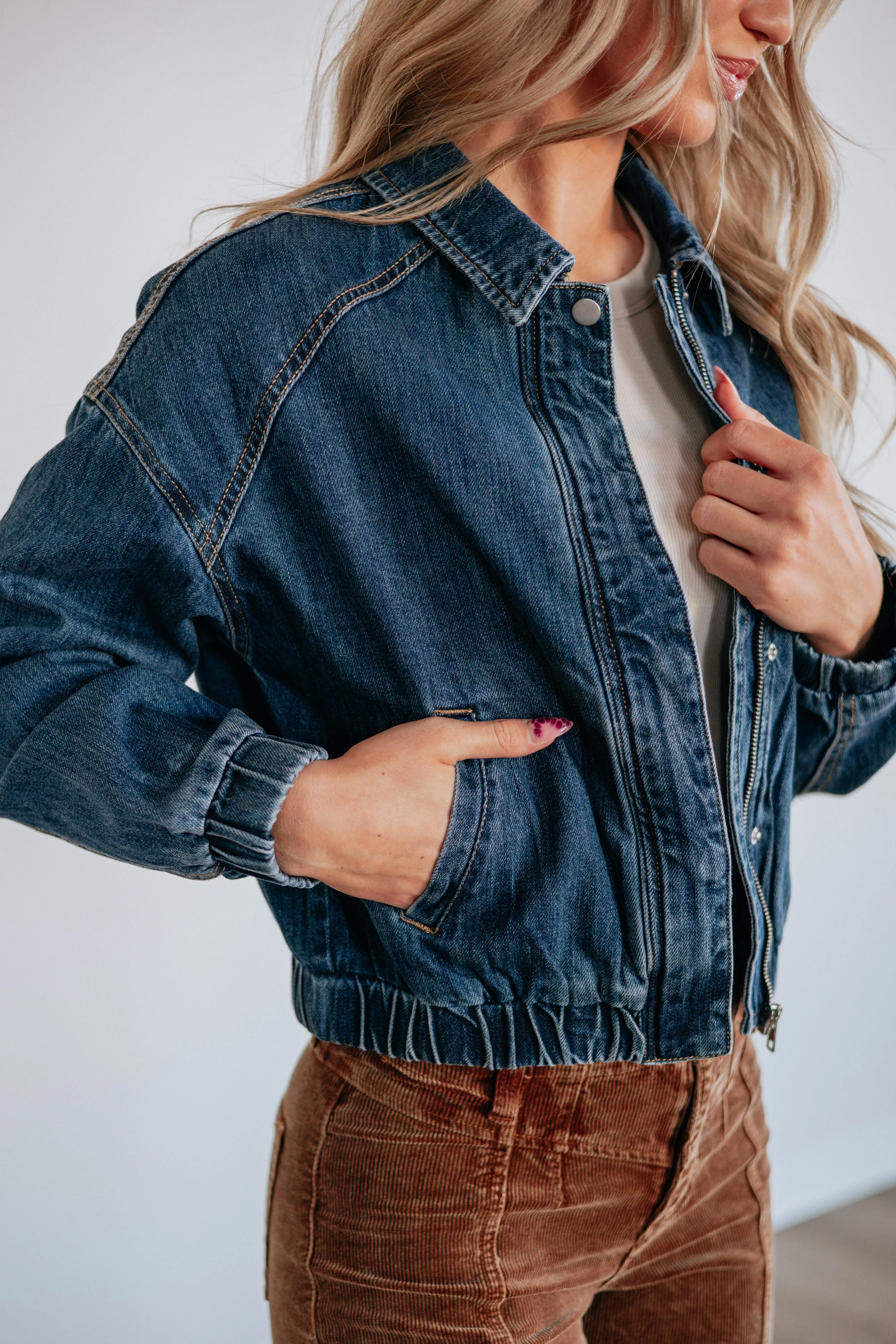 Roxane Risen Denim Jacket sold by Wild Oak Boutique product image thumbnail 2