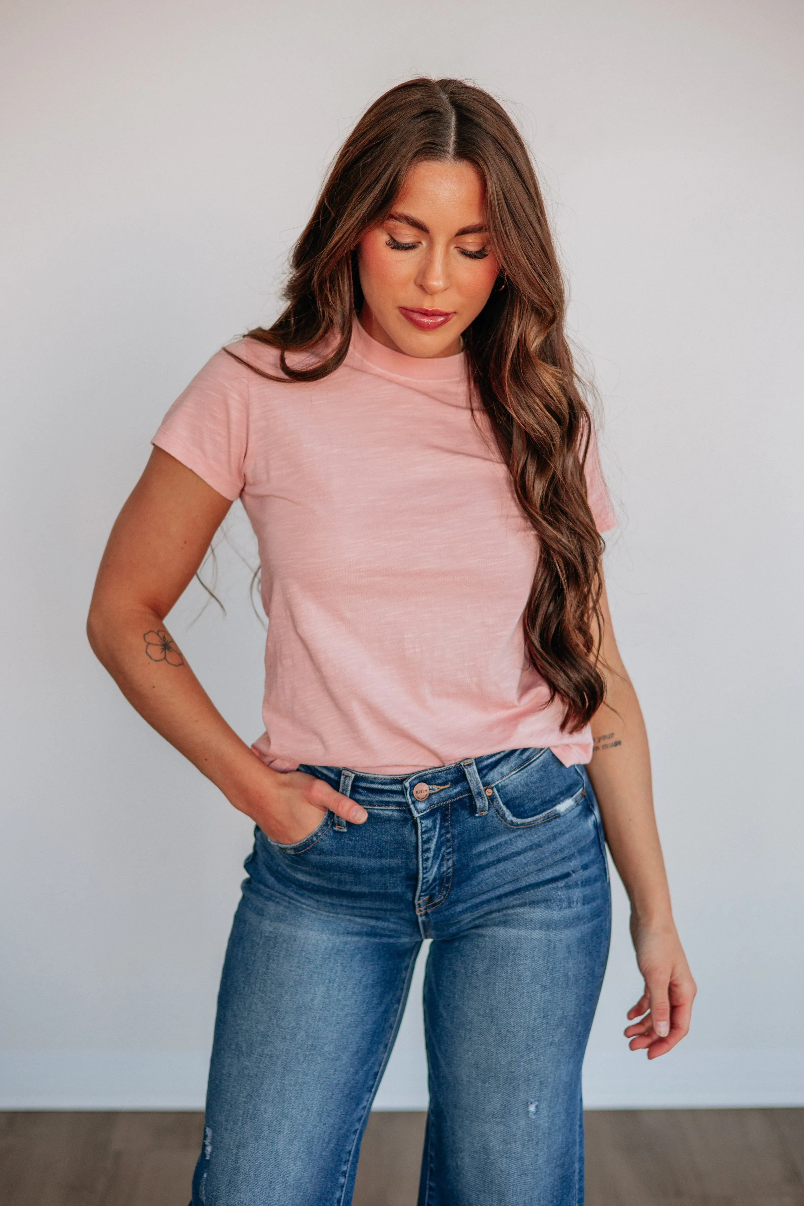 Jeannette Basic Tee sold by Wild Oak Boutique