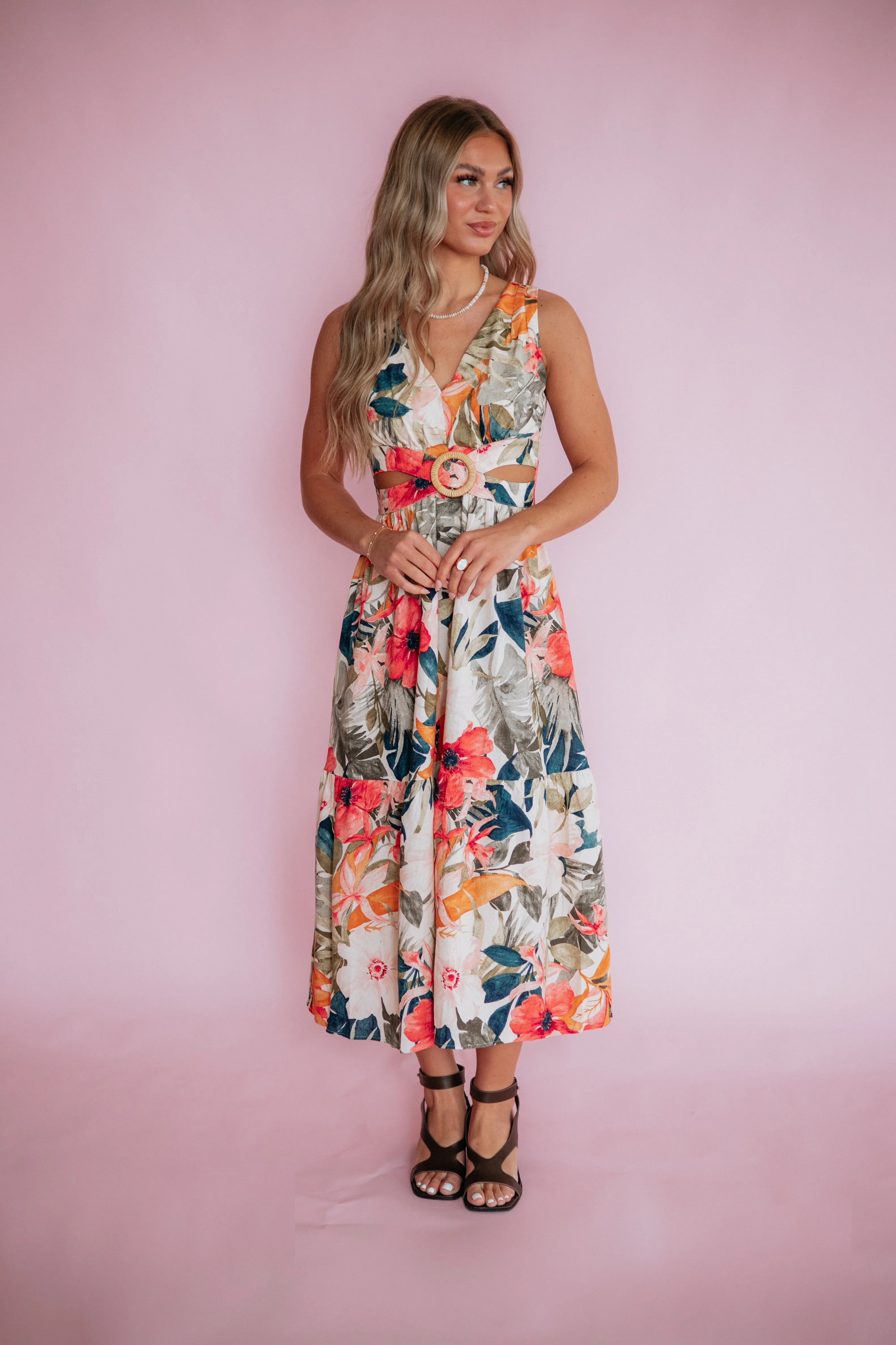 Resort Romance Midi Dress sold by Wild Oak Boutique product image thumbnail 5
