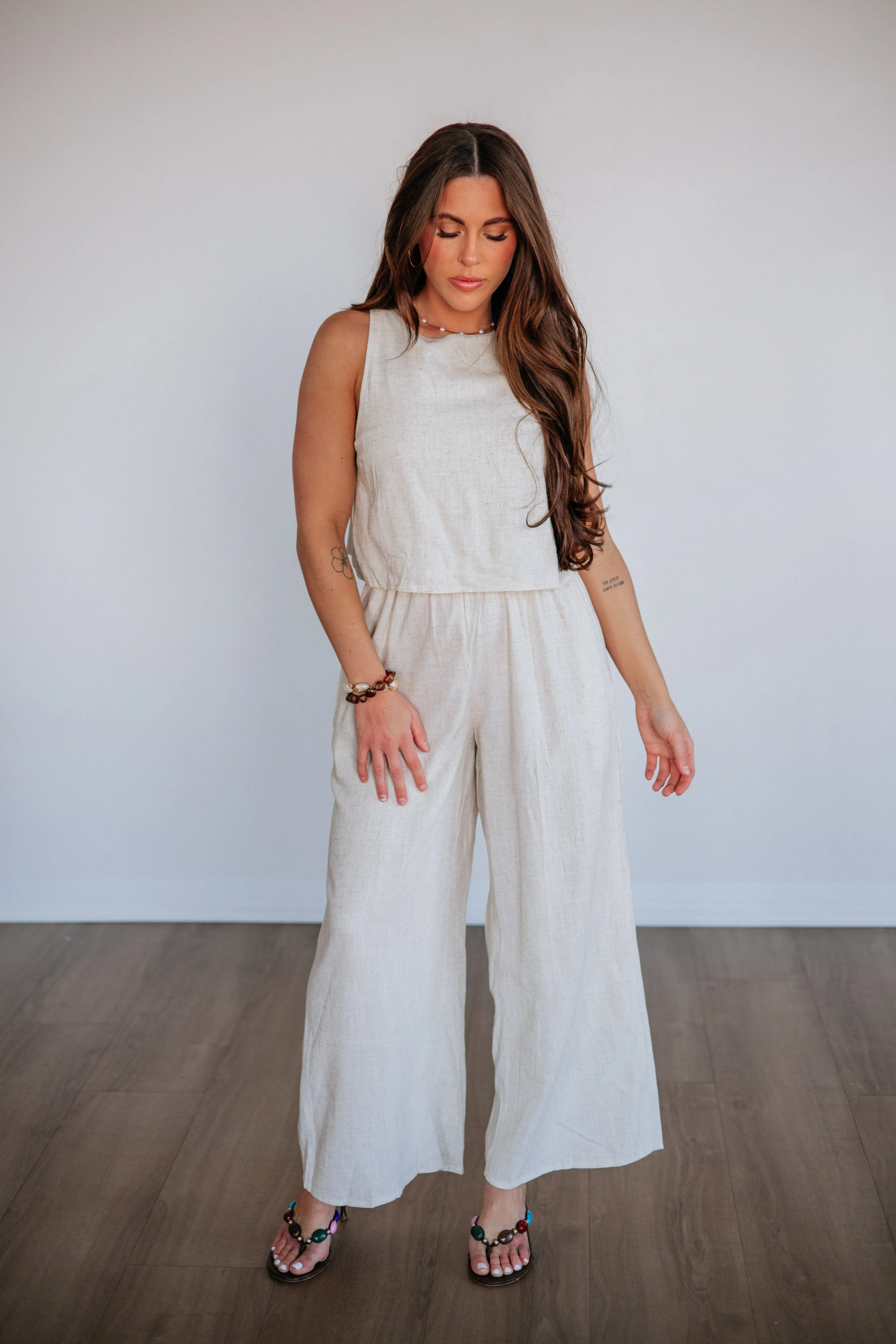 Candra Linen Jumpsuit sold by Wild Oak Boutique