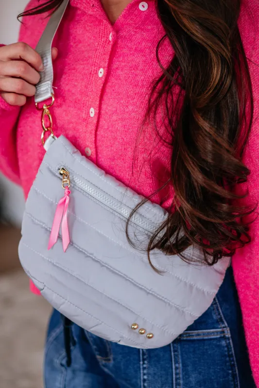 All I Need Belt Bag - Light Grey made by Wild Oak Boutique