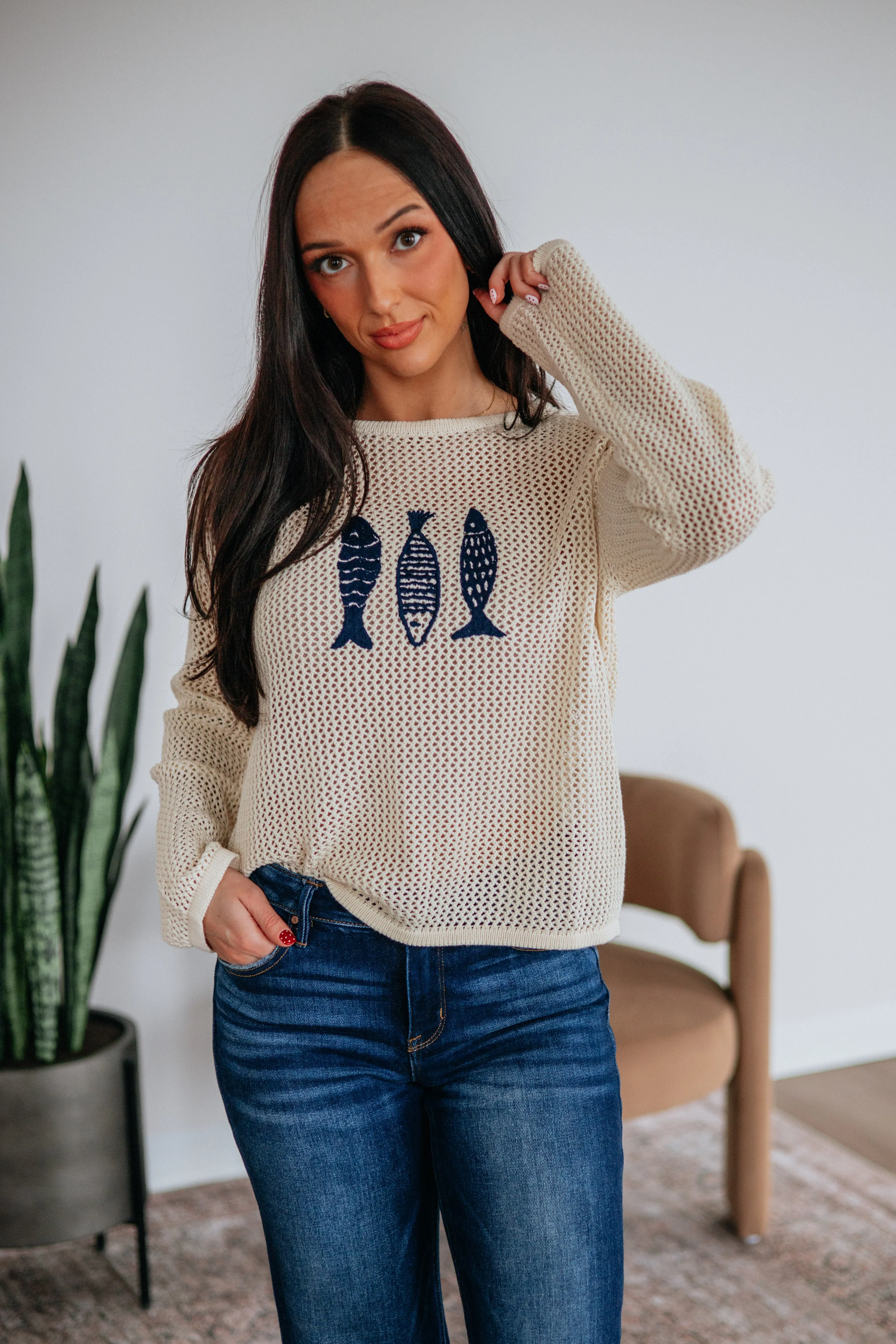 Coastal Catch Sweater sold by Wild Oak Boutique product image thumbnail 4