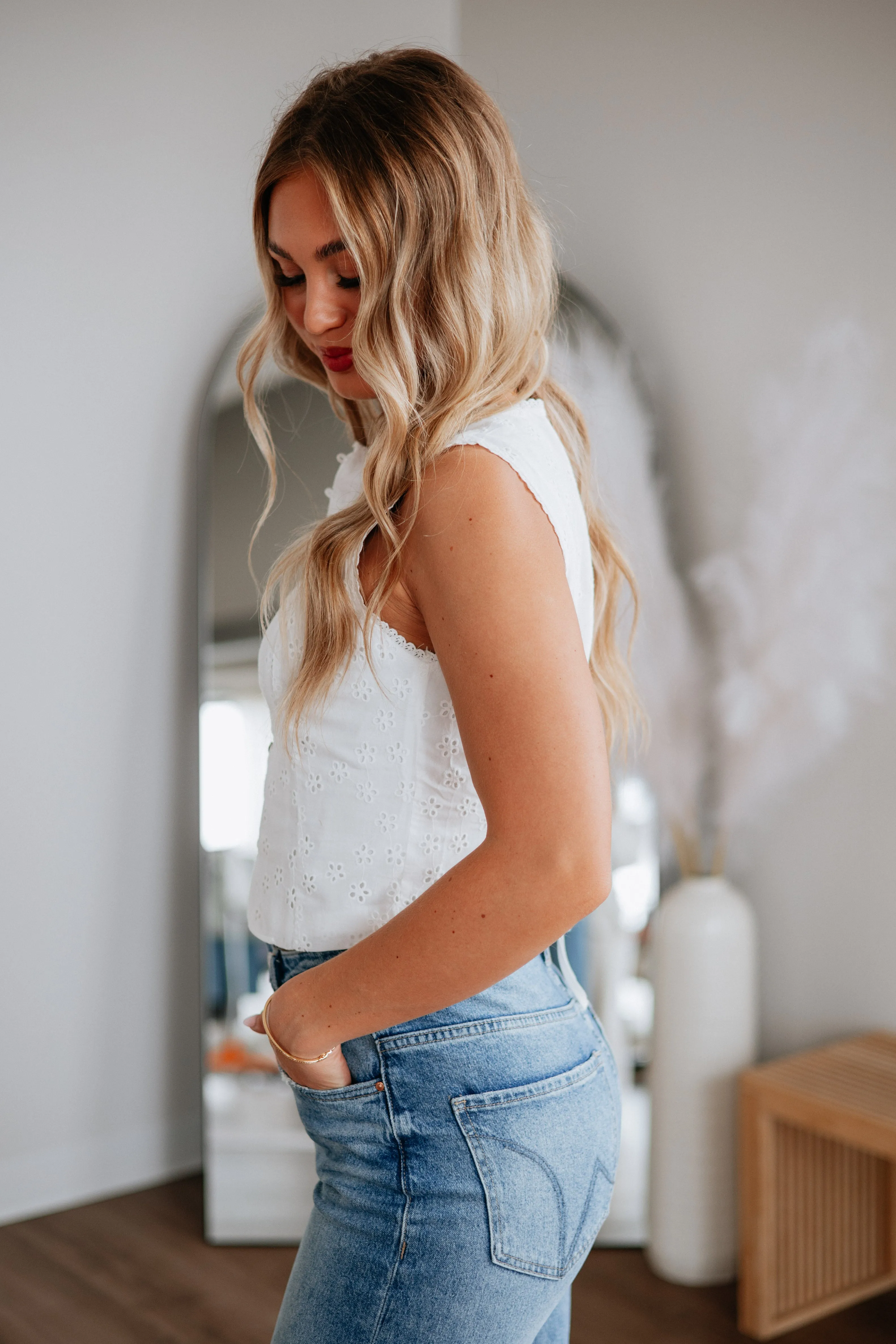 Jocelyn Eyelet Top sold by Wild Oak Boutique product image thumbnail 5