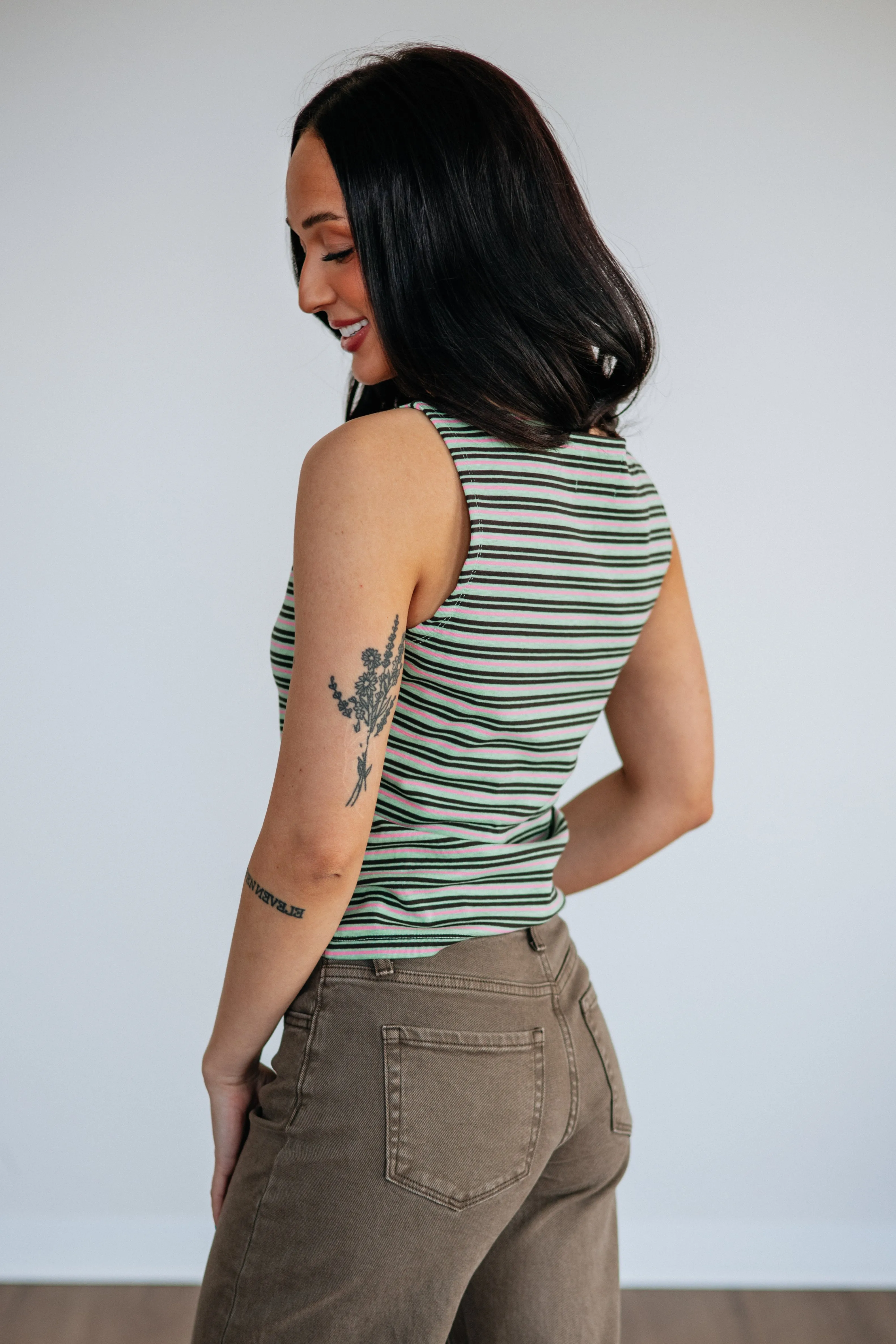 Sally Striped Tank sold by Wild Oak Boutique product image thumbnail 4