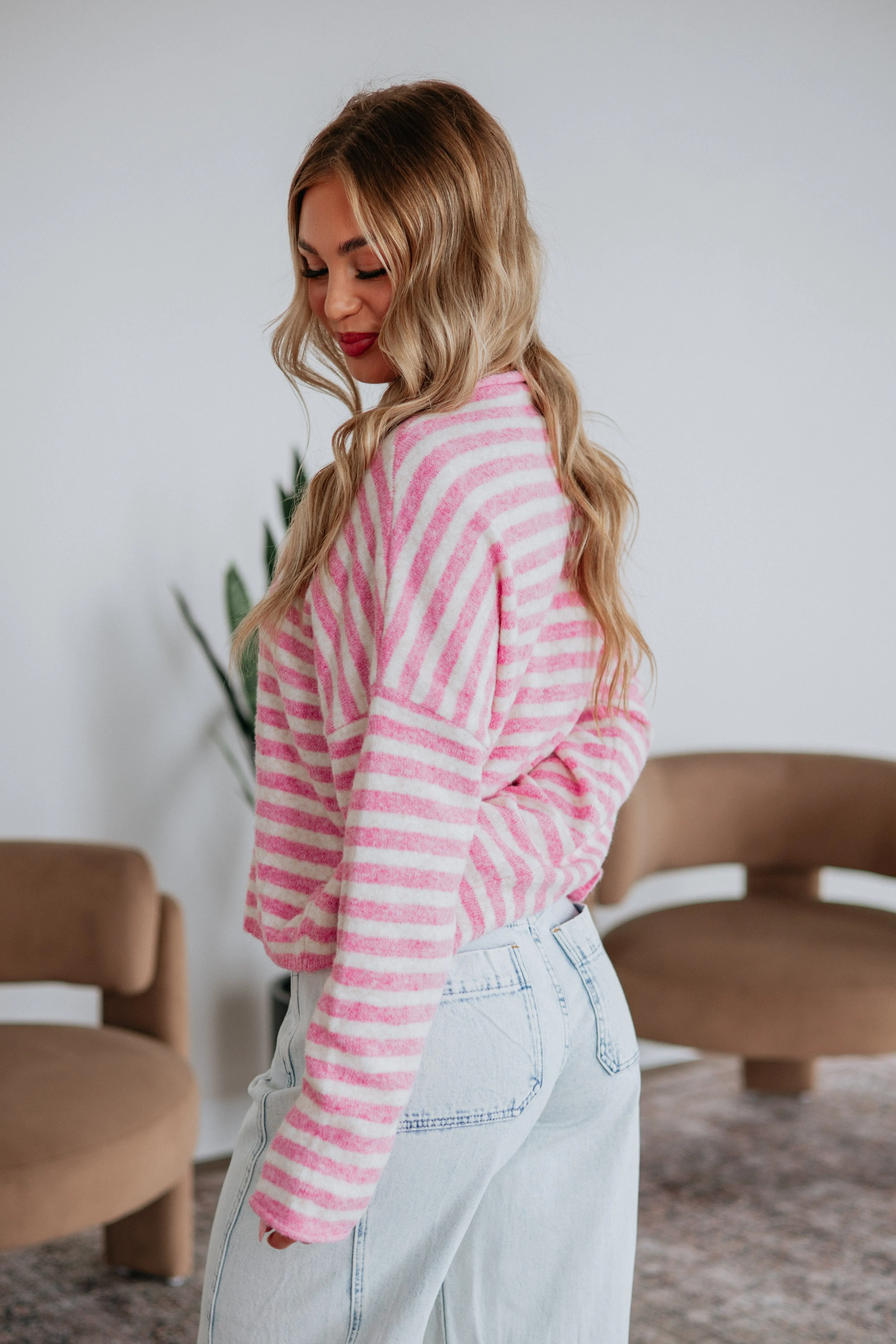 Brooke Striped Cardigan - Taffy Mix sold by Wild Oak Boutique product image thumbnail 4