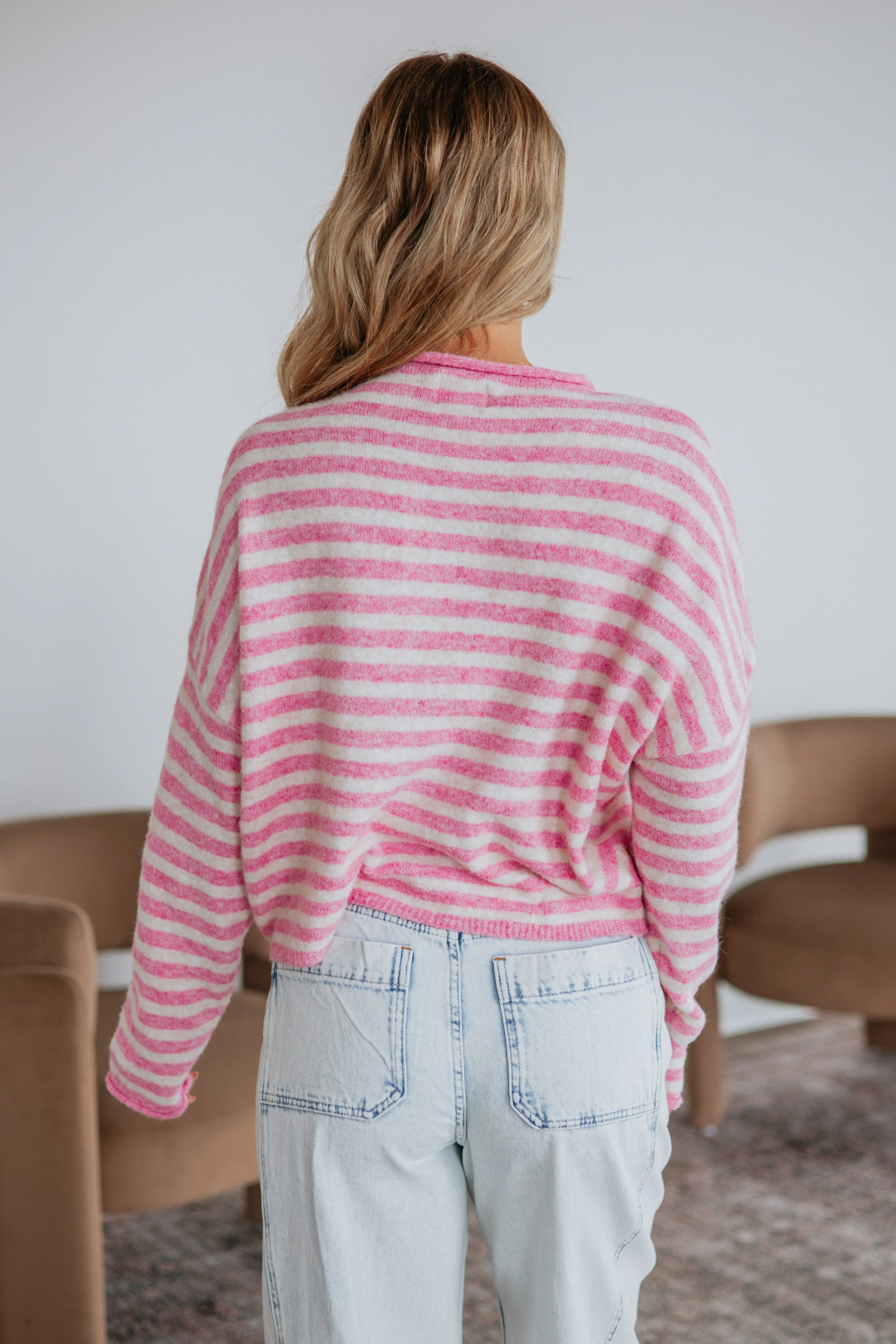 Brooke Striped Cardigan - Taffy Mix sold by Wild Oak Boutique product image thumbnail 5