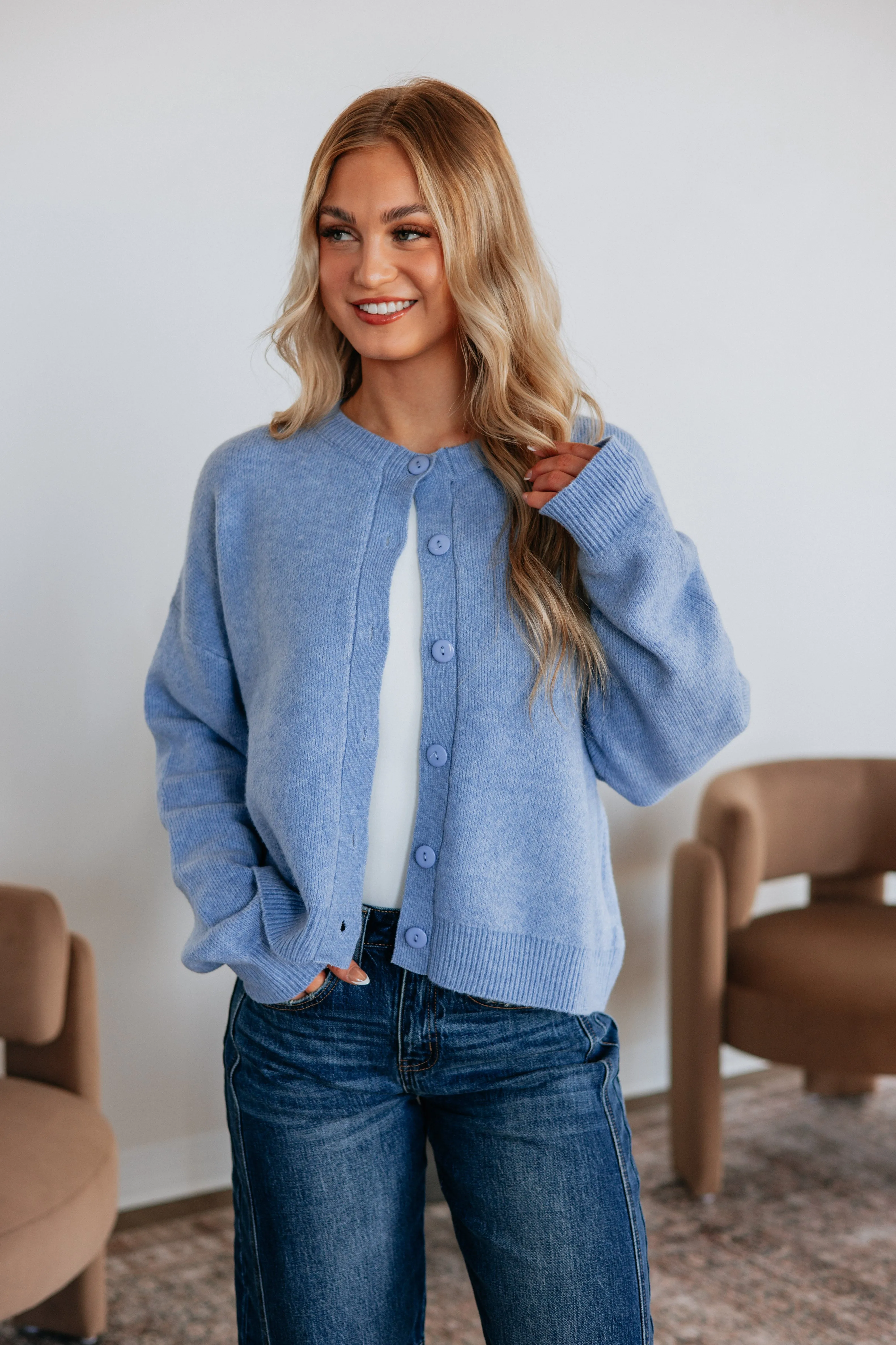 Kassi Cardigan - Cornflower Blue sold by Wild Oak Boutique