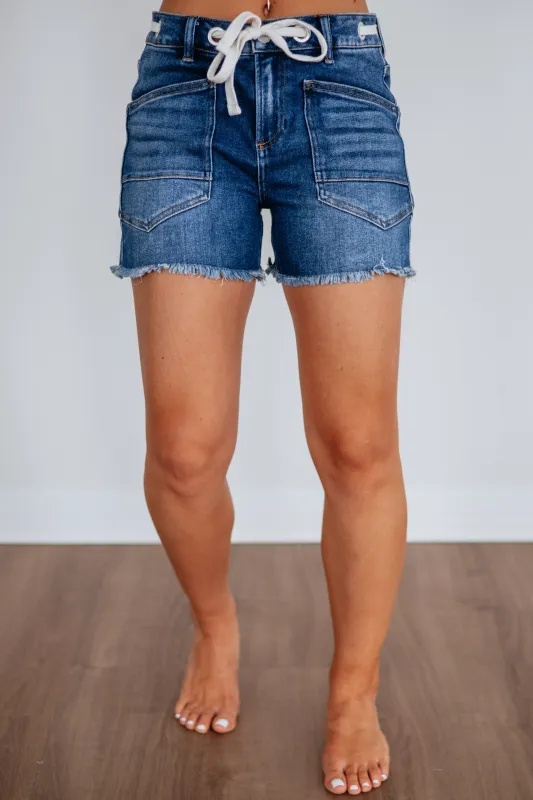 Katy Risen Shorts - Dark Wash made by Risen