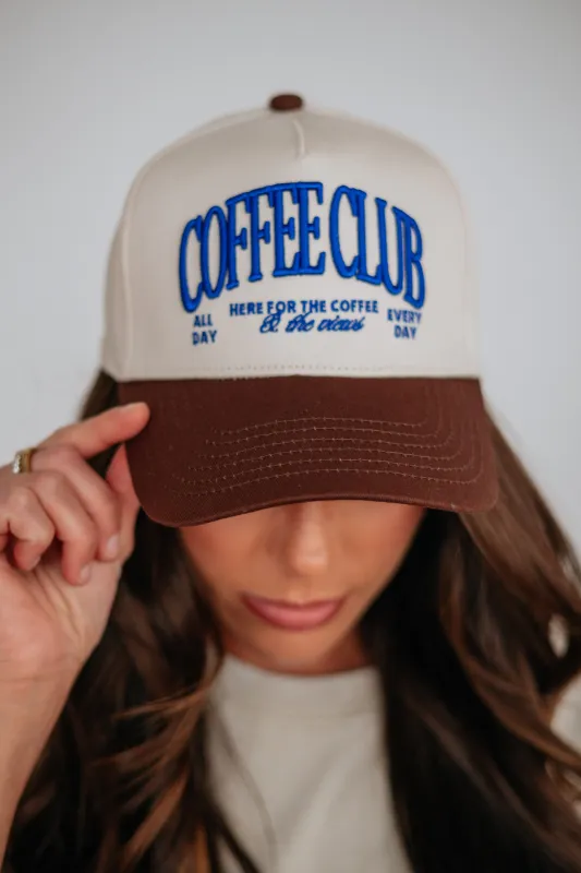 Here For The Coffee Trucker Hat made by Wild Oak Boutique