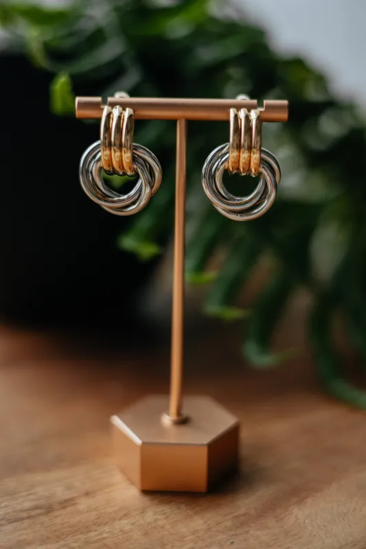 Valoria Two-Tone Earrings made by Wild Oak Boutique