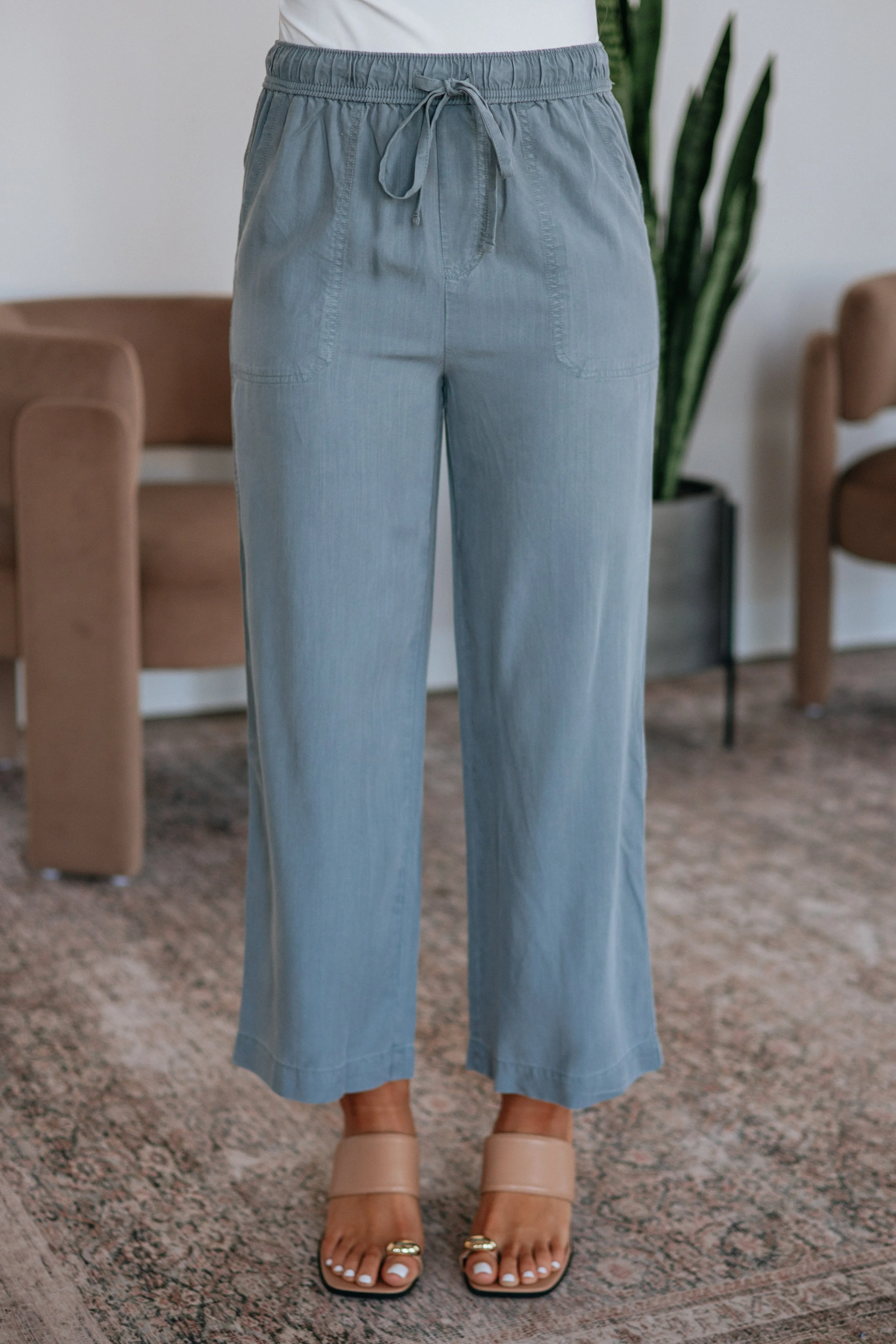 Duncan Casual Pants - Misty Blue sold by Wild Oak Boutique product image thumbnail 2