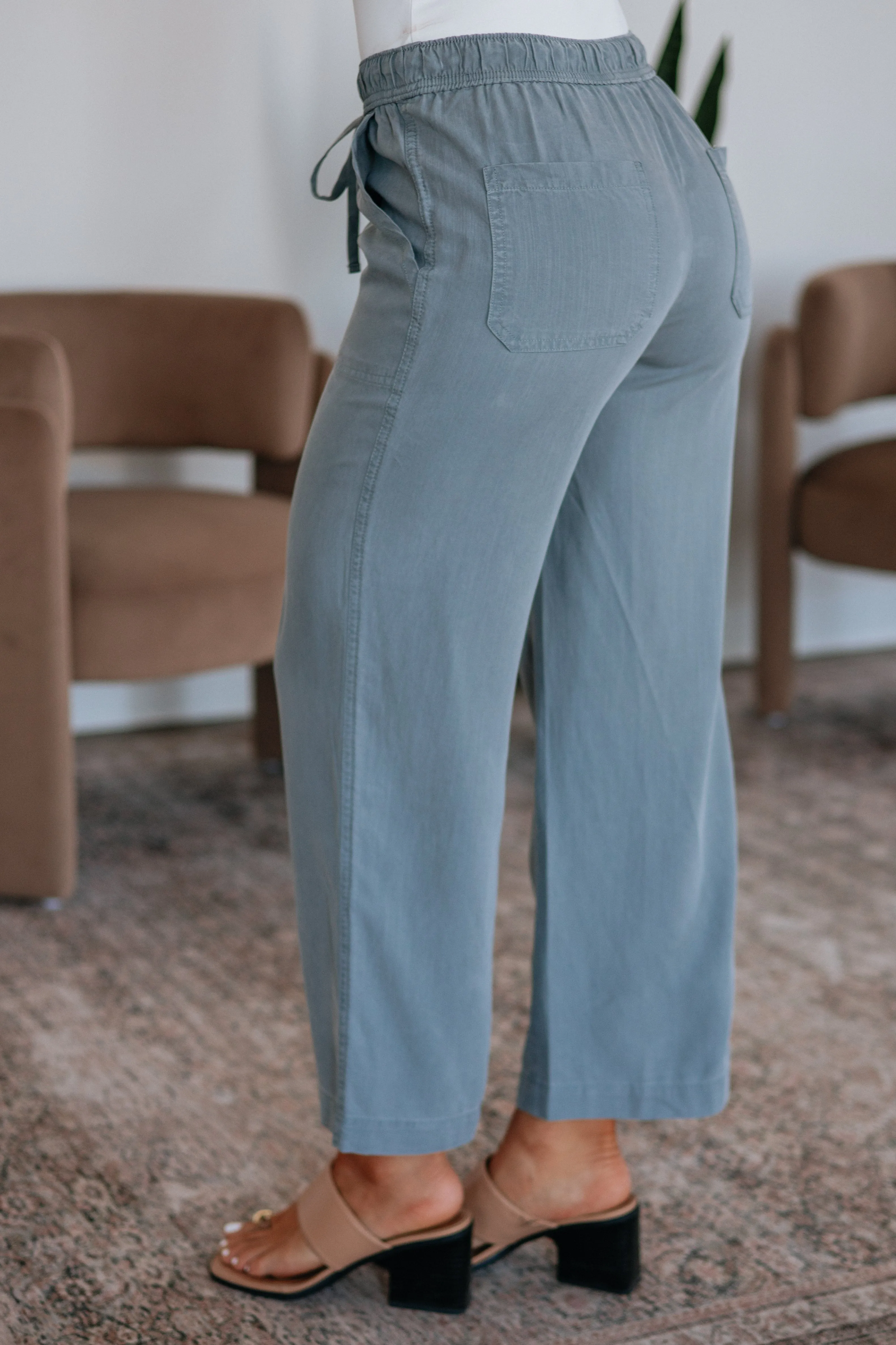 Duncan Casual Pants - Misty Blue sold by Wild Oak Boutique product image thumbnail 3