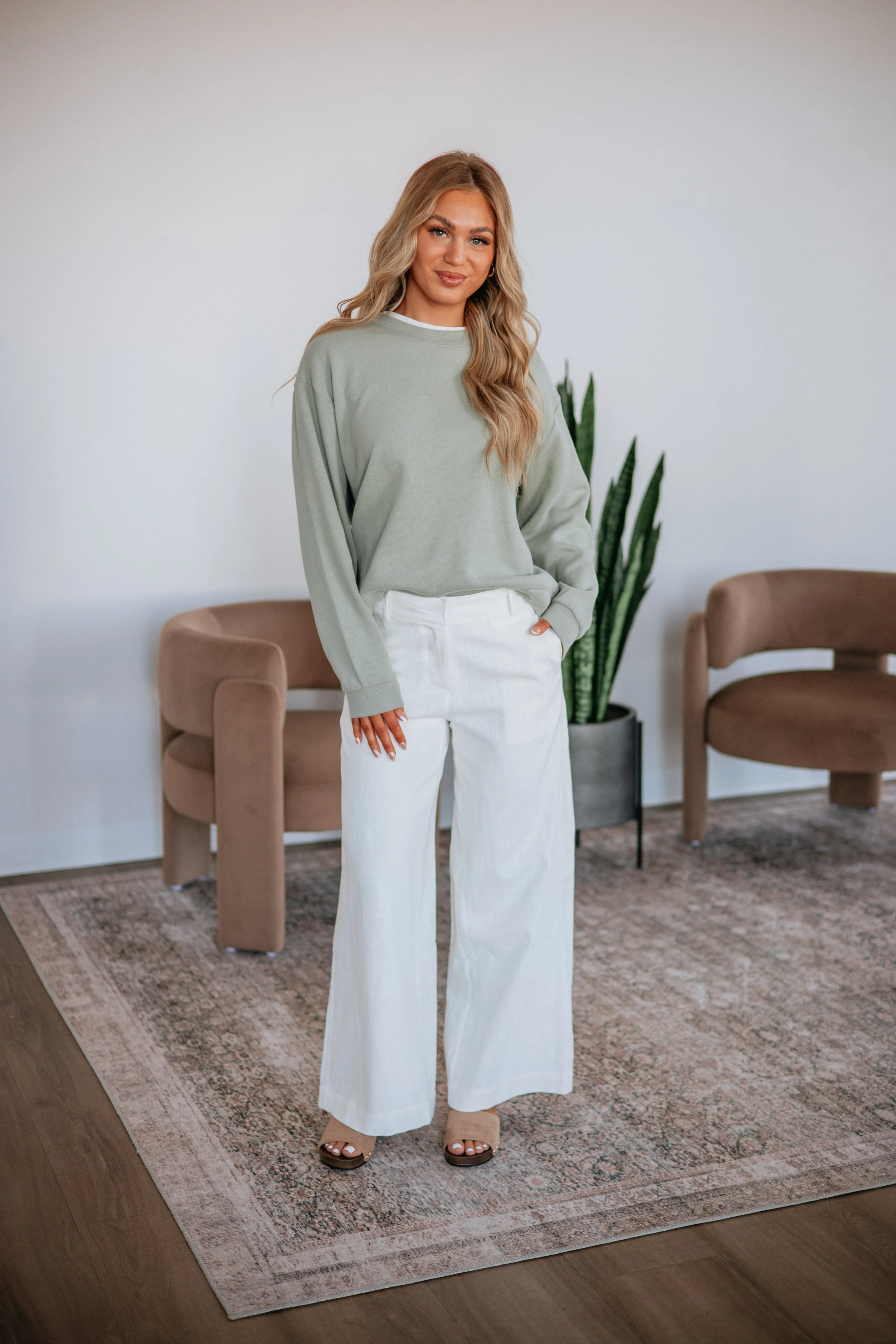 Chaylie Linen Pants sold by Wild Oak Boutique