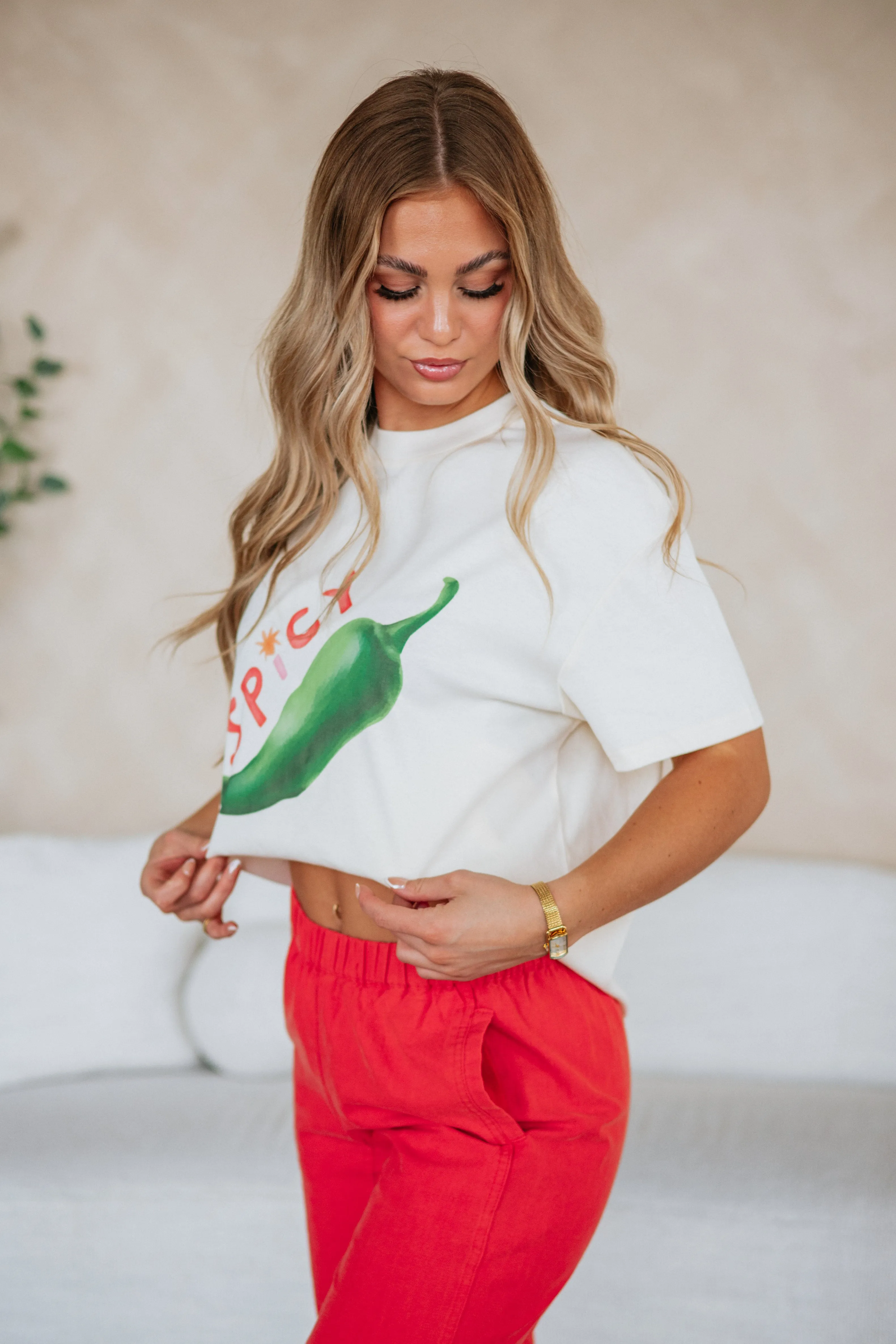 Spicy Graphic Tee sold by Wild Oak Boutique product image thumbnail 5