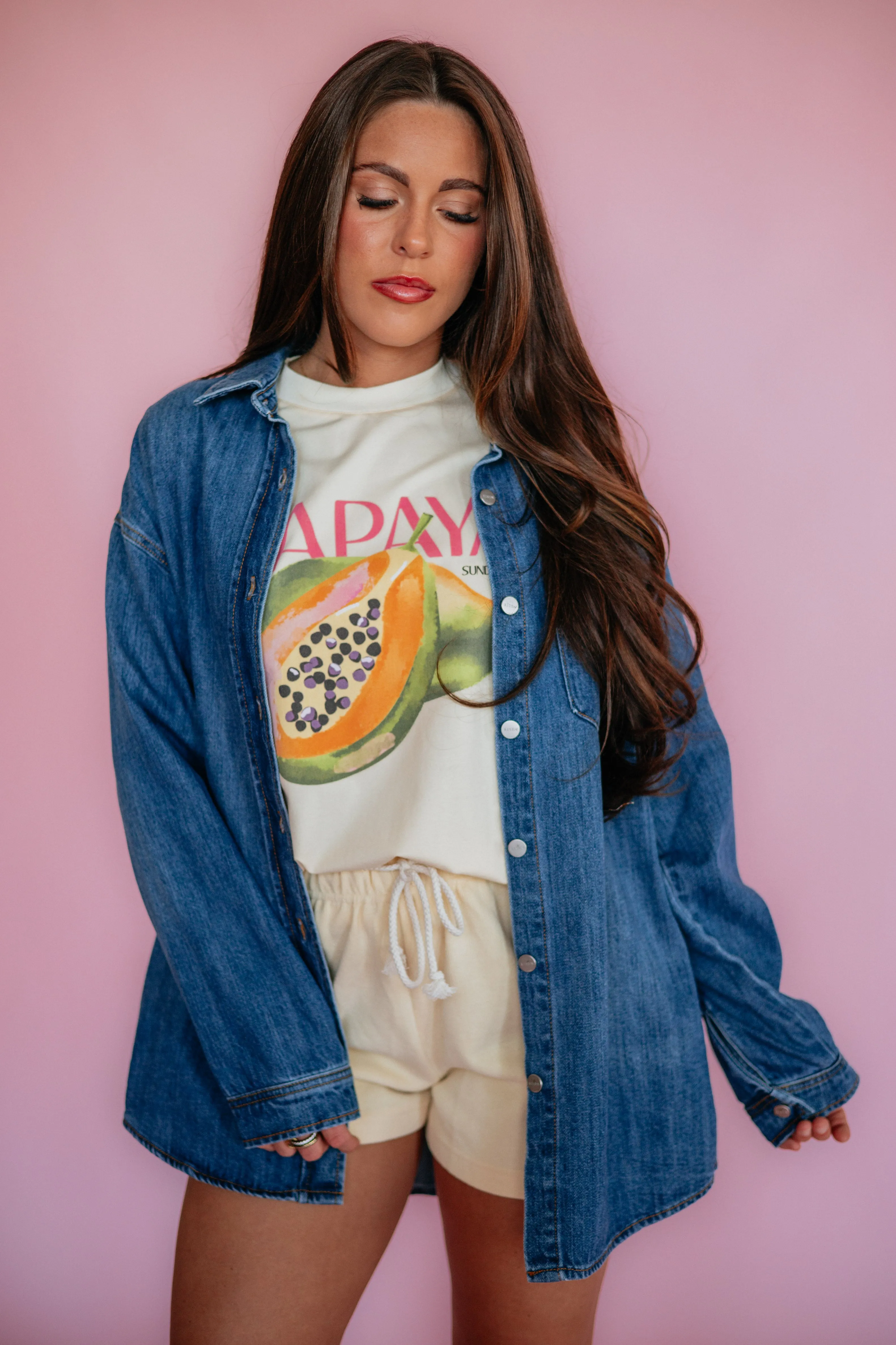 Papaya Graphic Tee sold by Wild Oak Boutique product image thumbnail 2