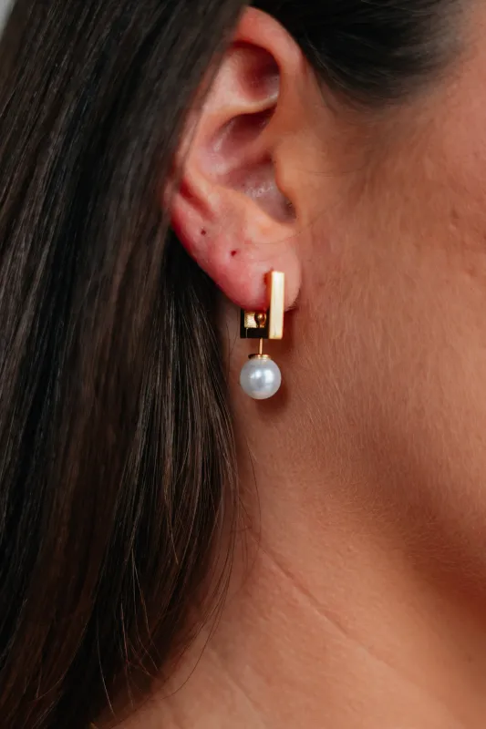 Maude Pearl Earrings made by Wild Oak Boutique