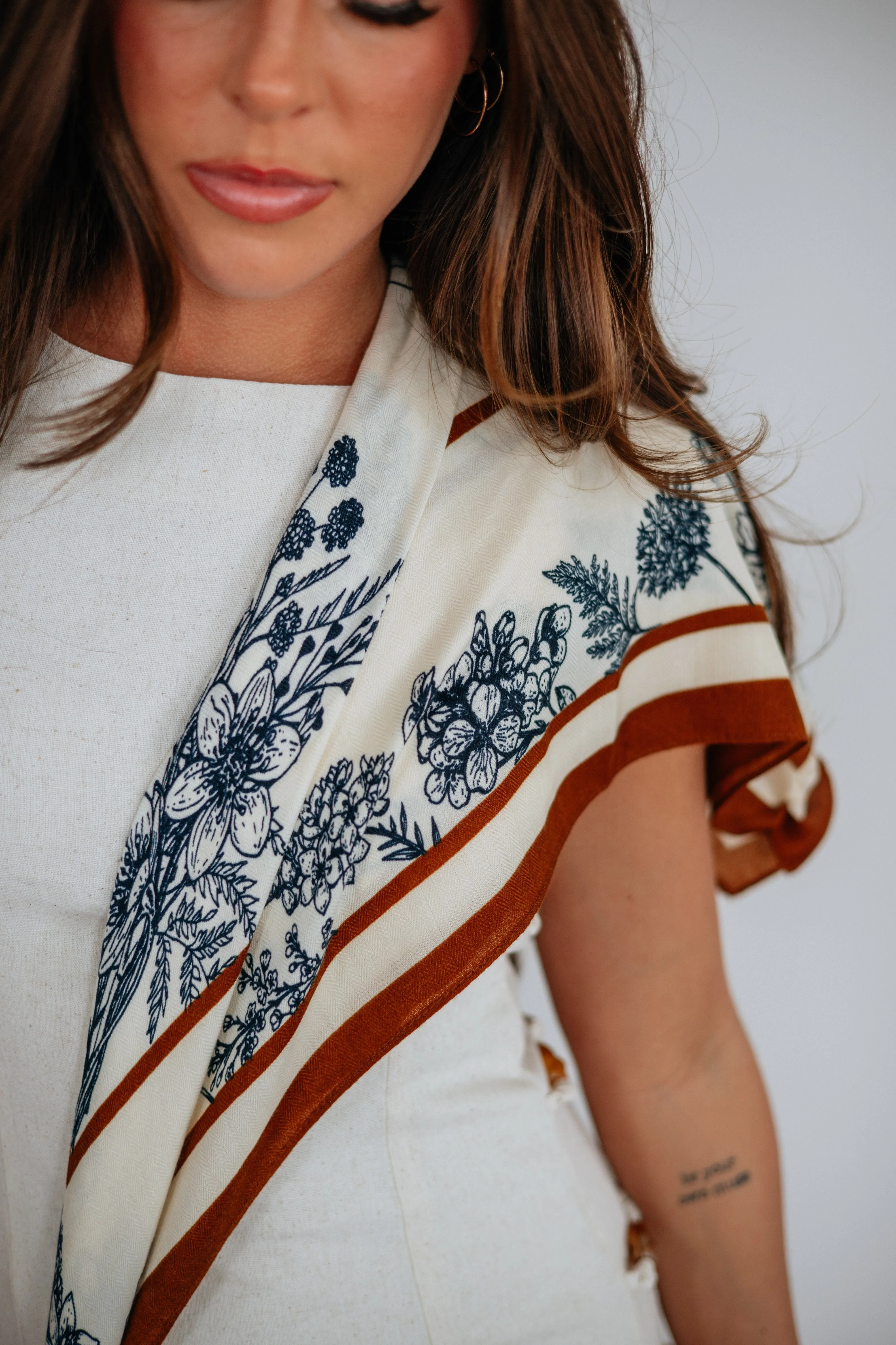 Enya Floral Scarf sold by Wild Oak Boutique product image thumbnail 4