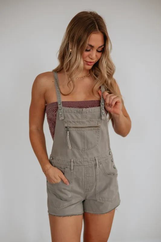 Dylan Hidden Short Overalls - Gravel made by Hidden