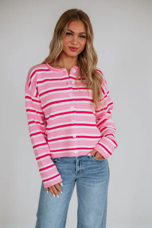 Kari Striped Cardigan made by Wishlist