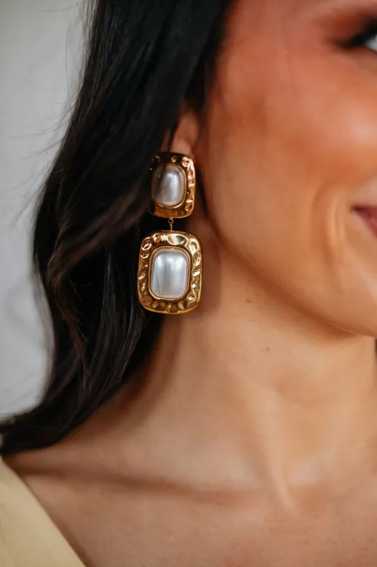 Lorinda Pearl Earrings made by Wild Oak Boutique
