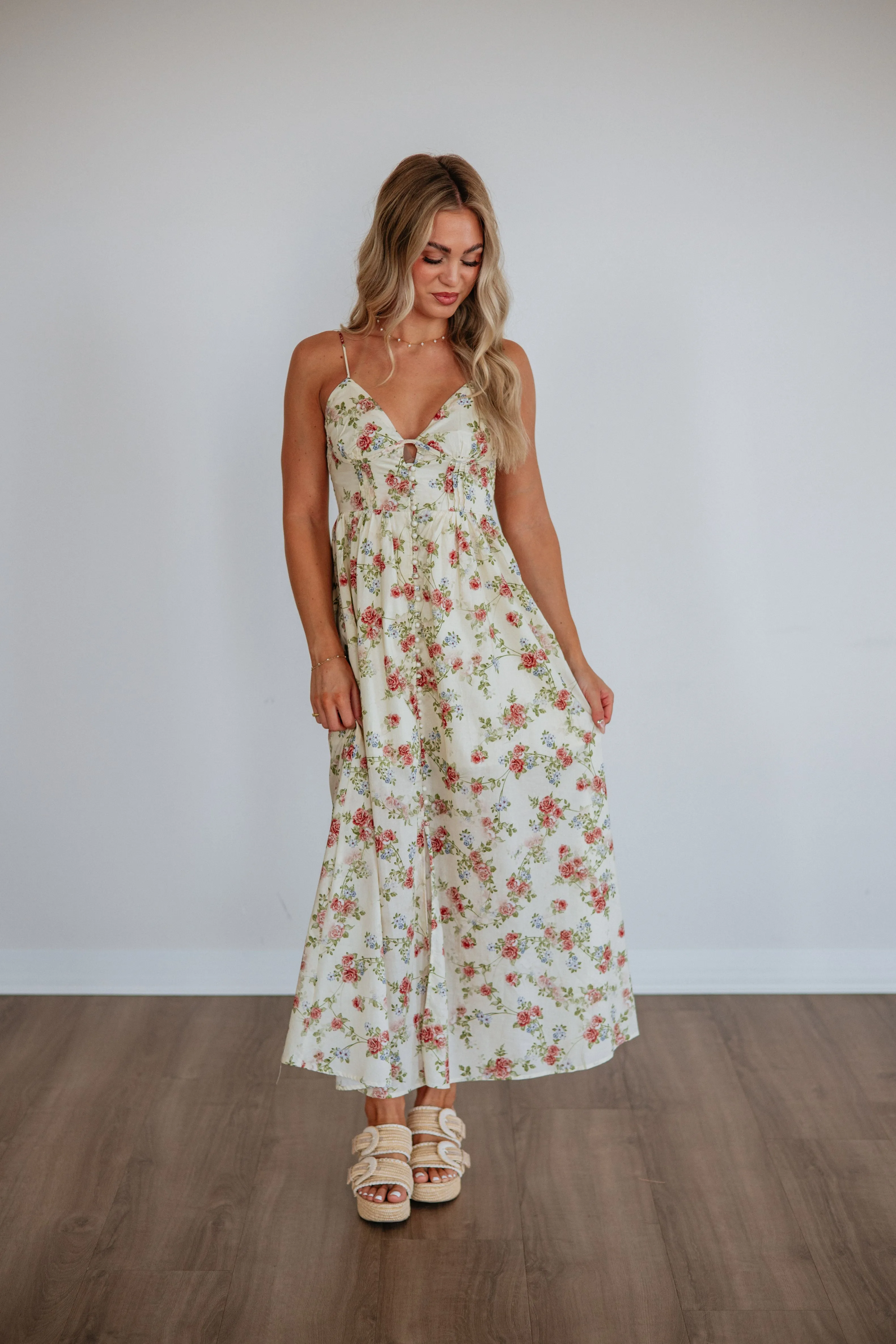 Rozen Floral Dress sold by Wild Oak Boutique