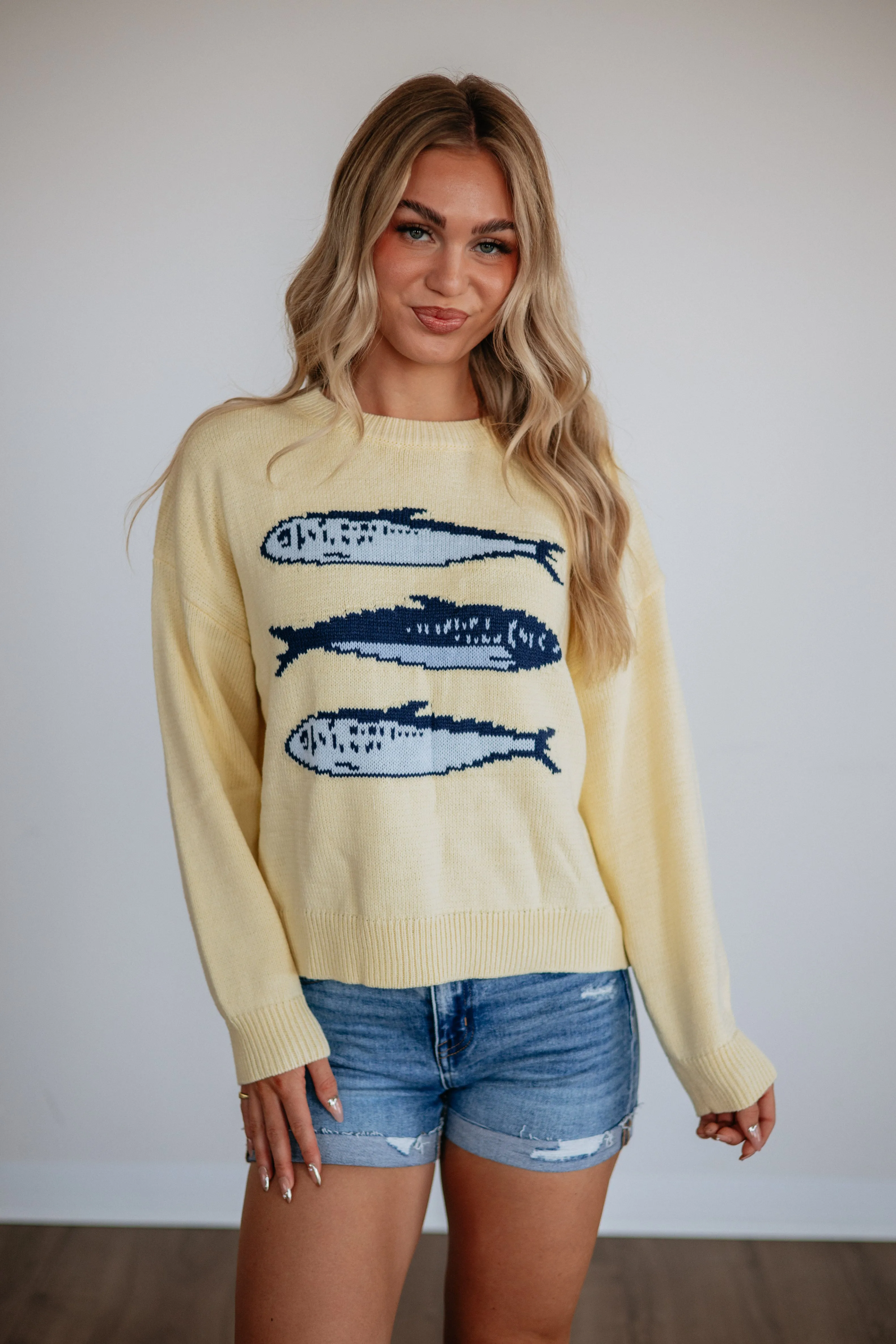 Fresh Catch Sweater sold by Wild Oak Boutique