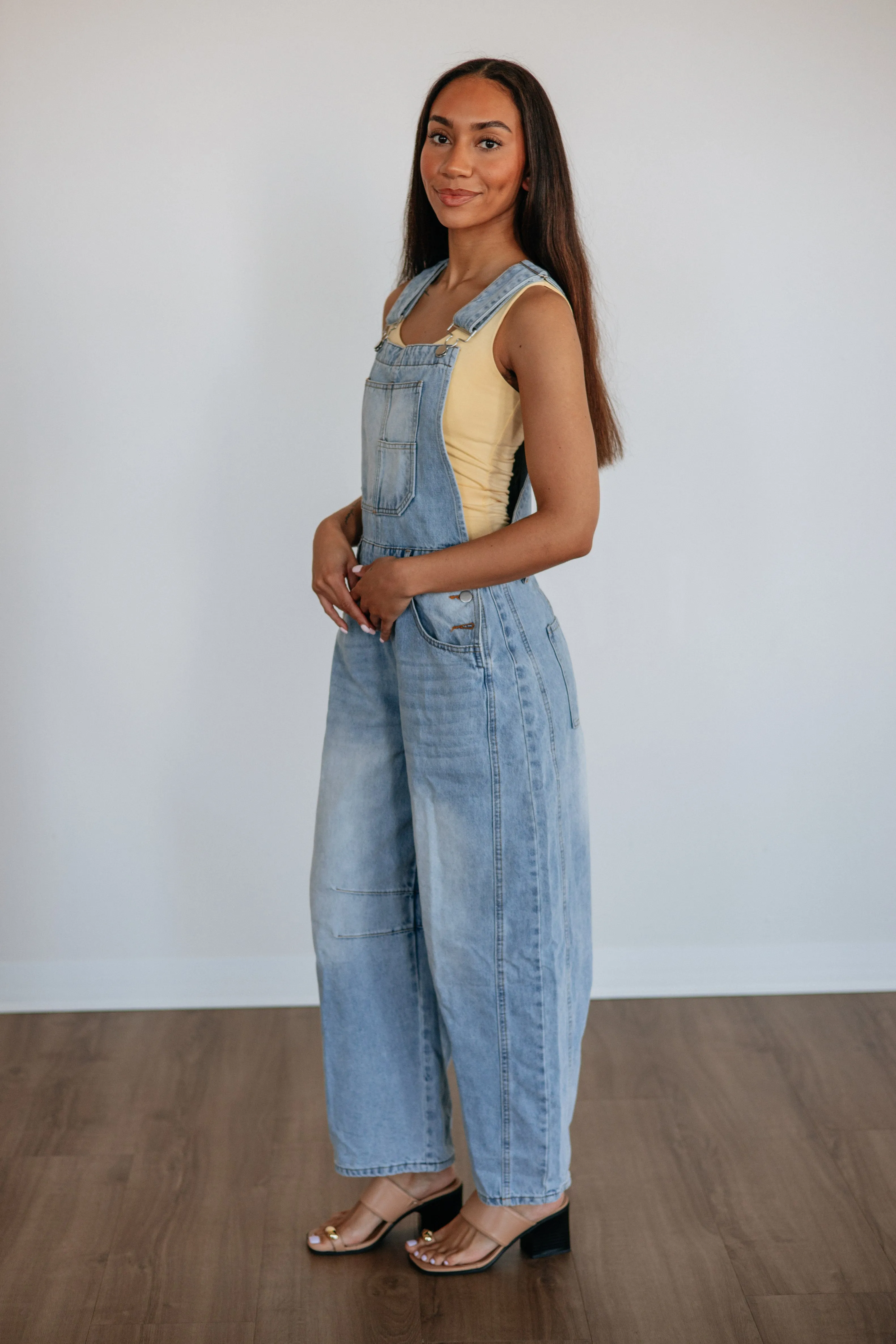 Maggey Denim Overalls sold by Wild Oak Boutique product image thumbnail 3