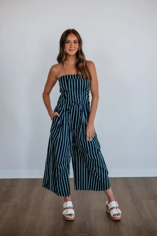 Blakely Striped Jumpsuit made by Klesis