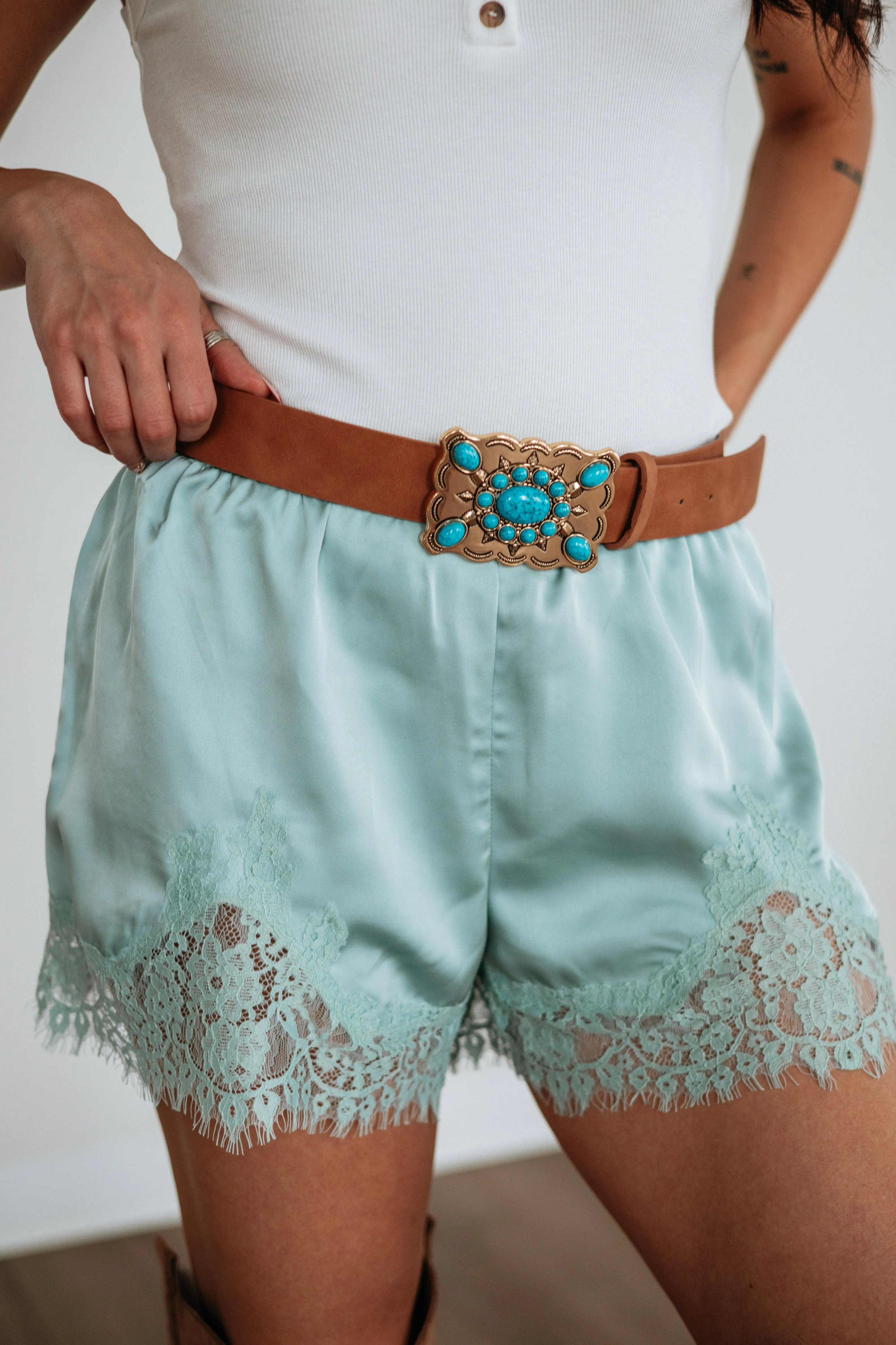 Gwendolyn Satin Shorts sold by Wild Oak Boutique product image thumbnail 2