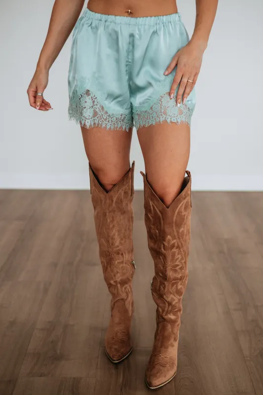Gwendolyn Satin Shorts made by Le Lis