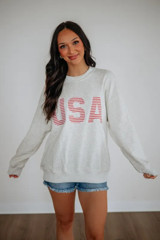 USA All Day Sweatshirt made by Le Lis