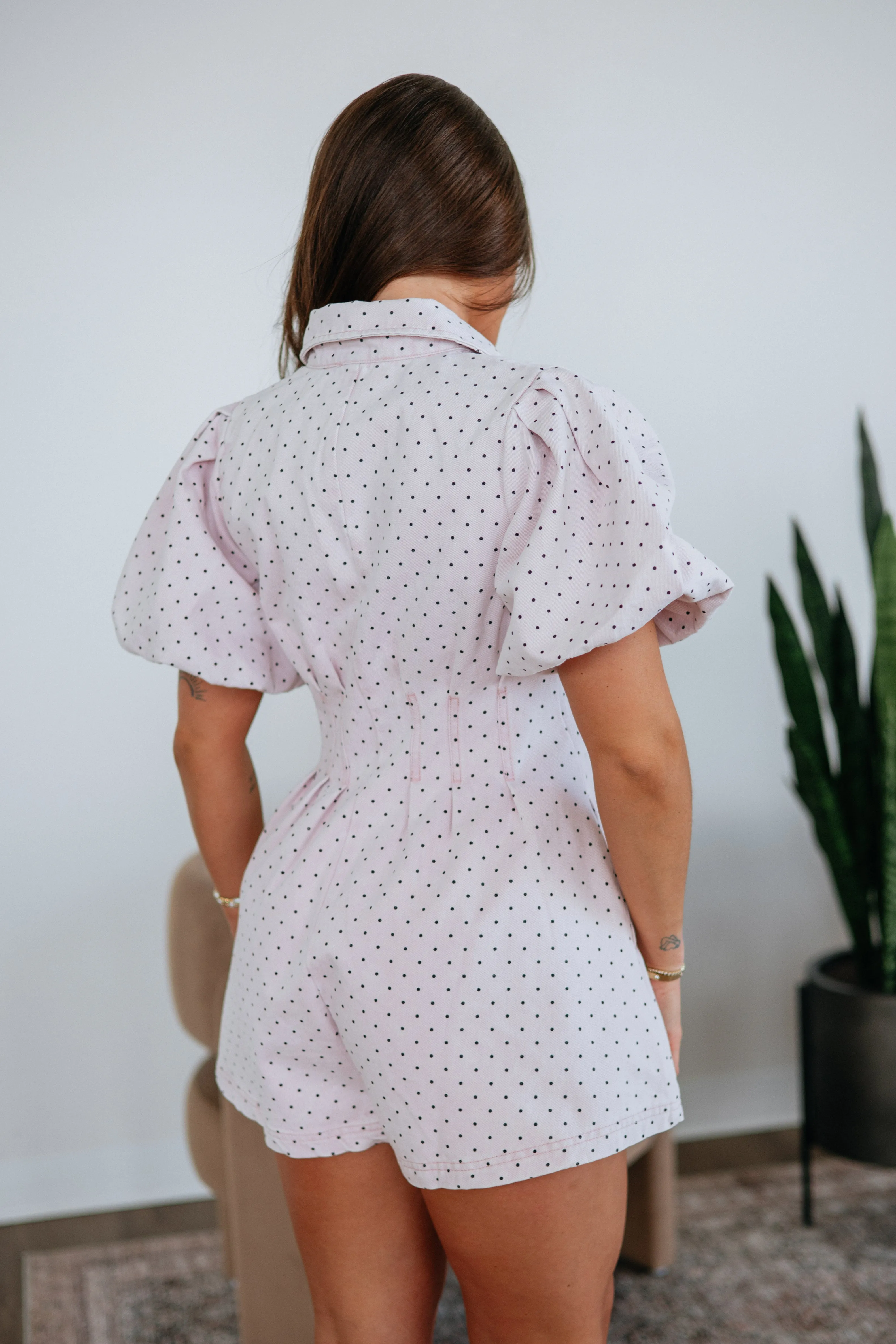Mindi Polka Dot Romper sold by Wild Oak Boutique product image thumbnail 5