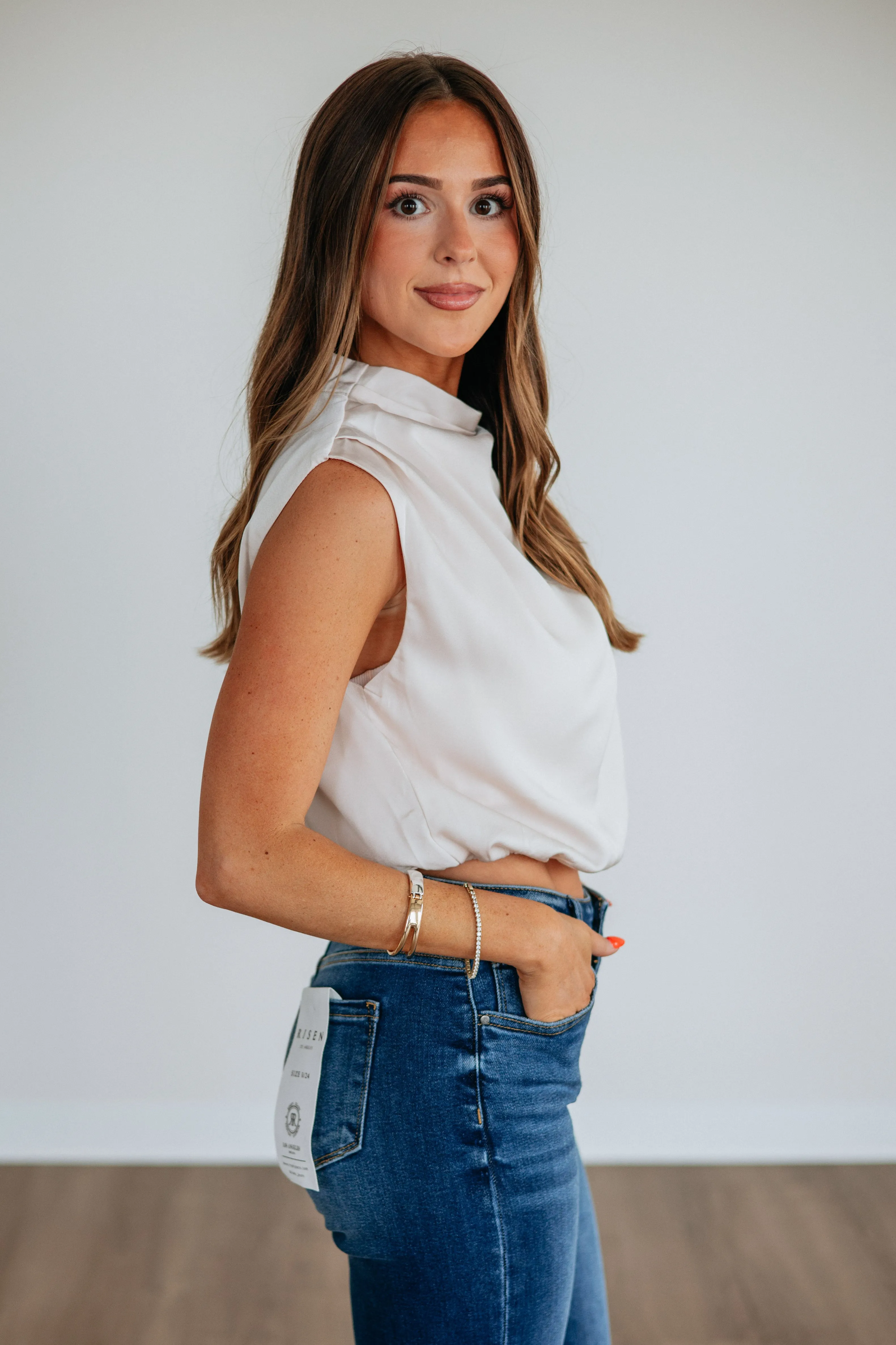 Chapel Satin Top sold by Wild Oak Boutique product image thumbnail 4