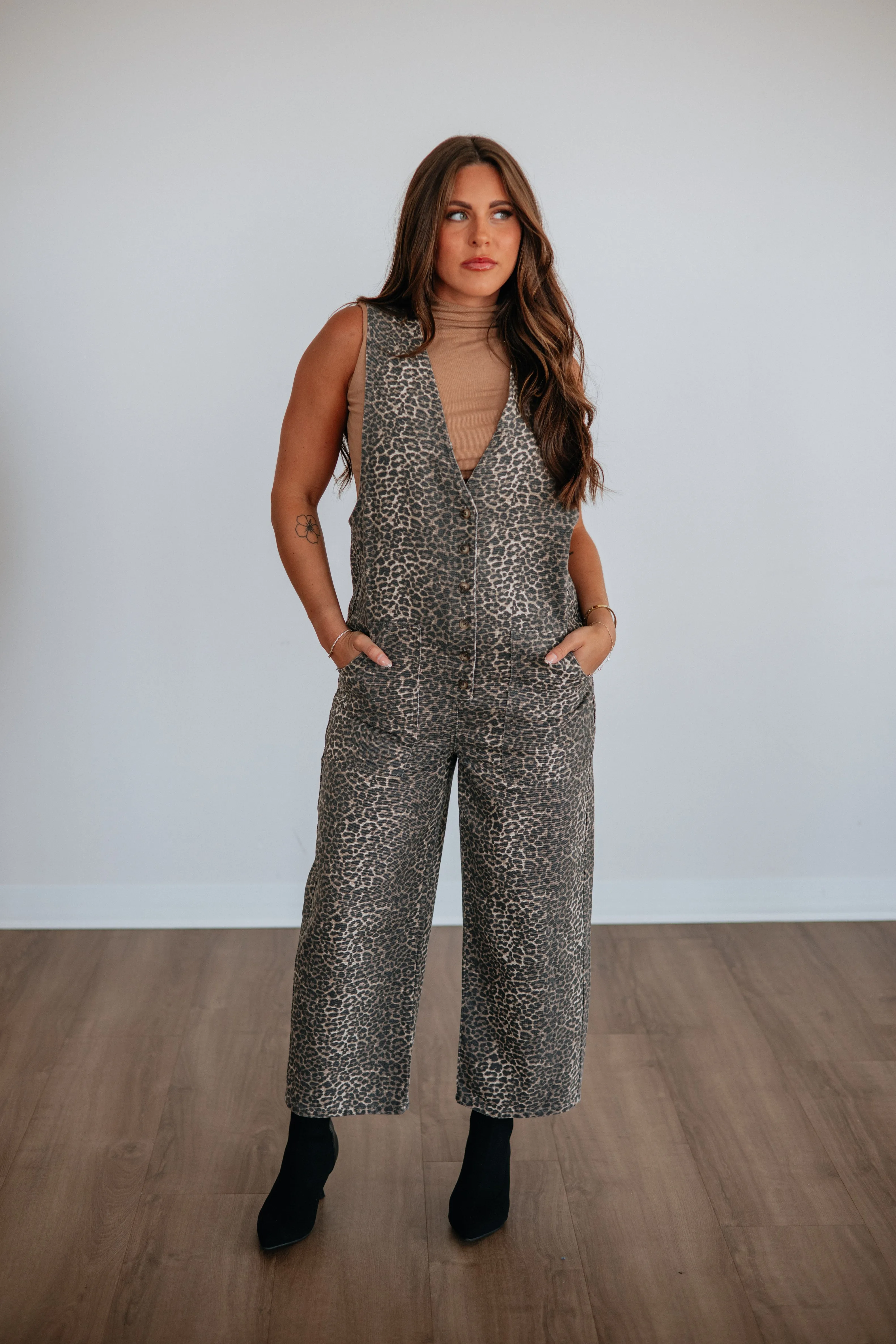 Caterina Leopard Jumpsuit sold by Wild Oak Boutique product image thumbnail 5