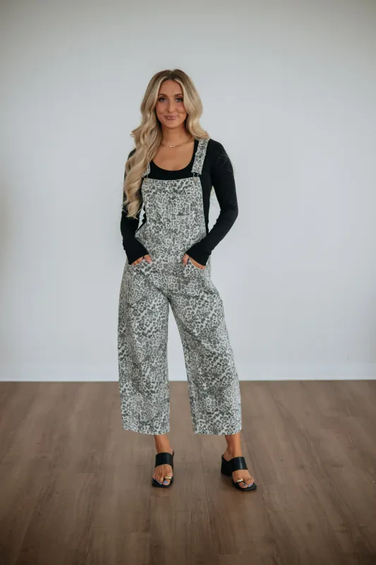 Taelor Leopard Overalls made by Wild Oak Boutique