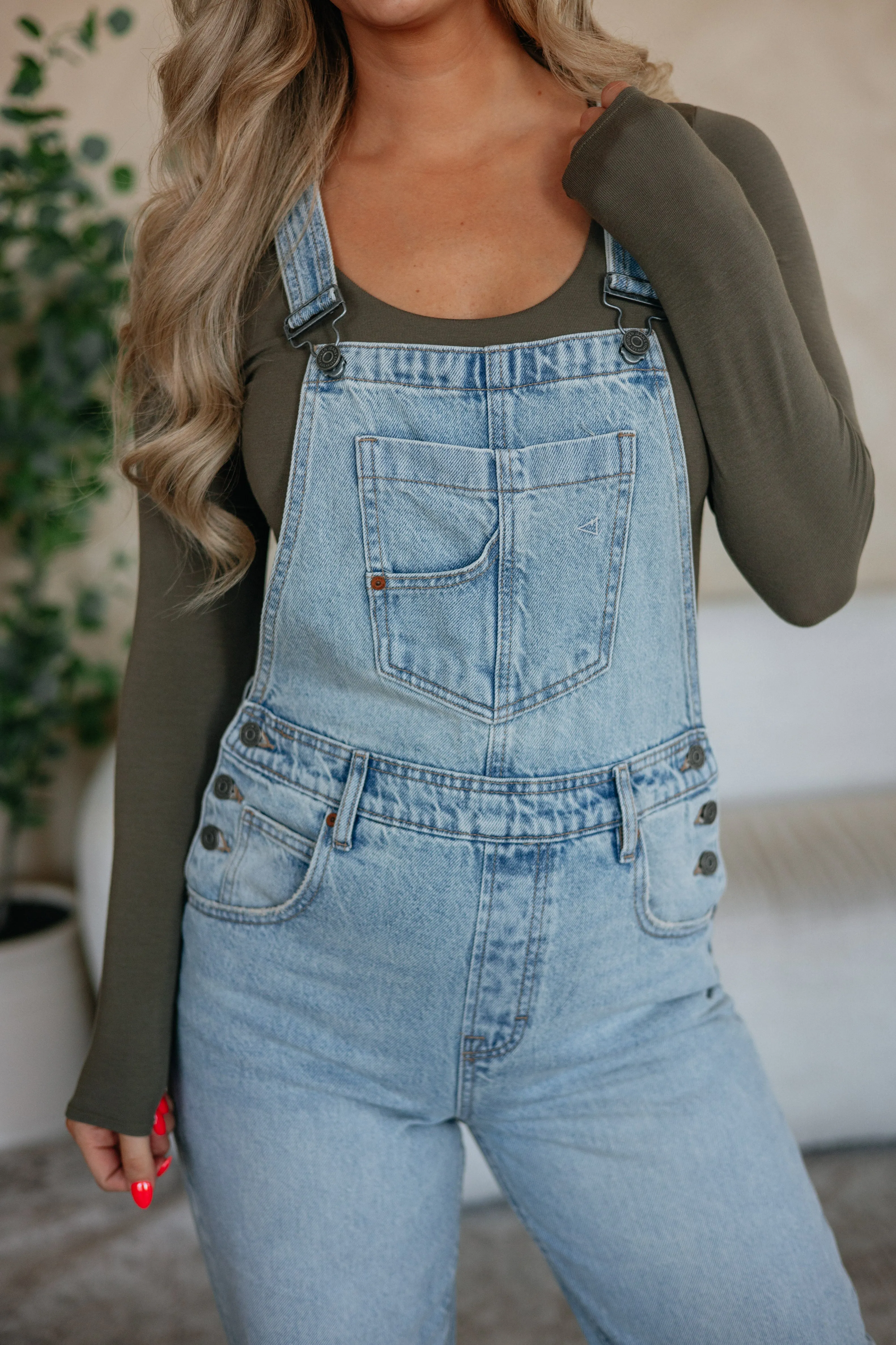 Dylan Hidden Denim Overalls - Unstoppable sold by Wild Oak Boutique product image thumbnail 5