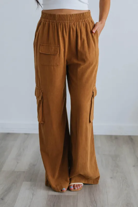 Ezra Cargo Pants - Camel made by Wild Oak Boutique