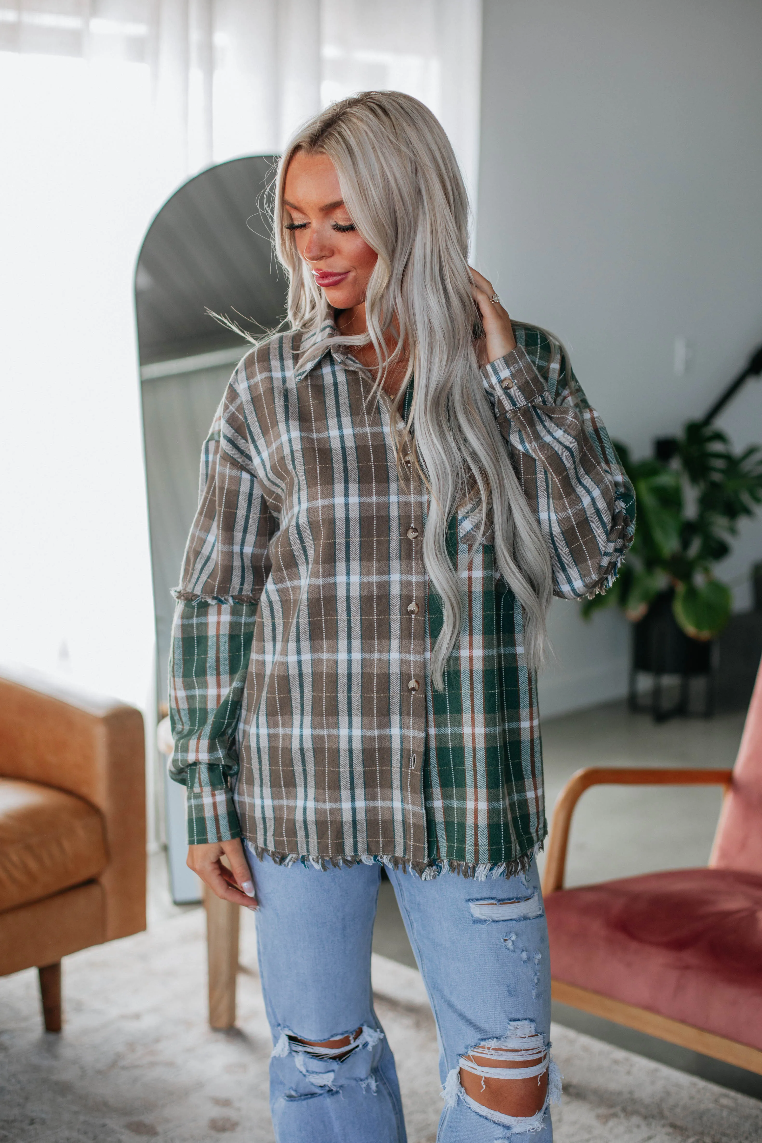 Teigan Flannel Top sold by Wild Oak Boutique product image thumbnail 4