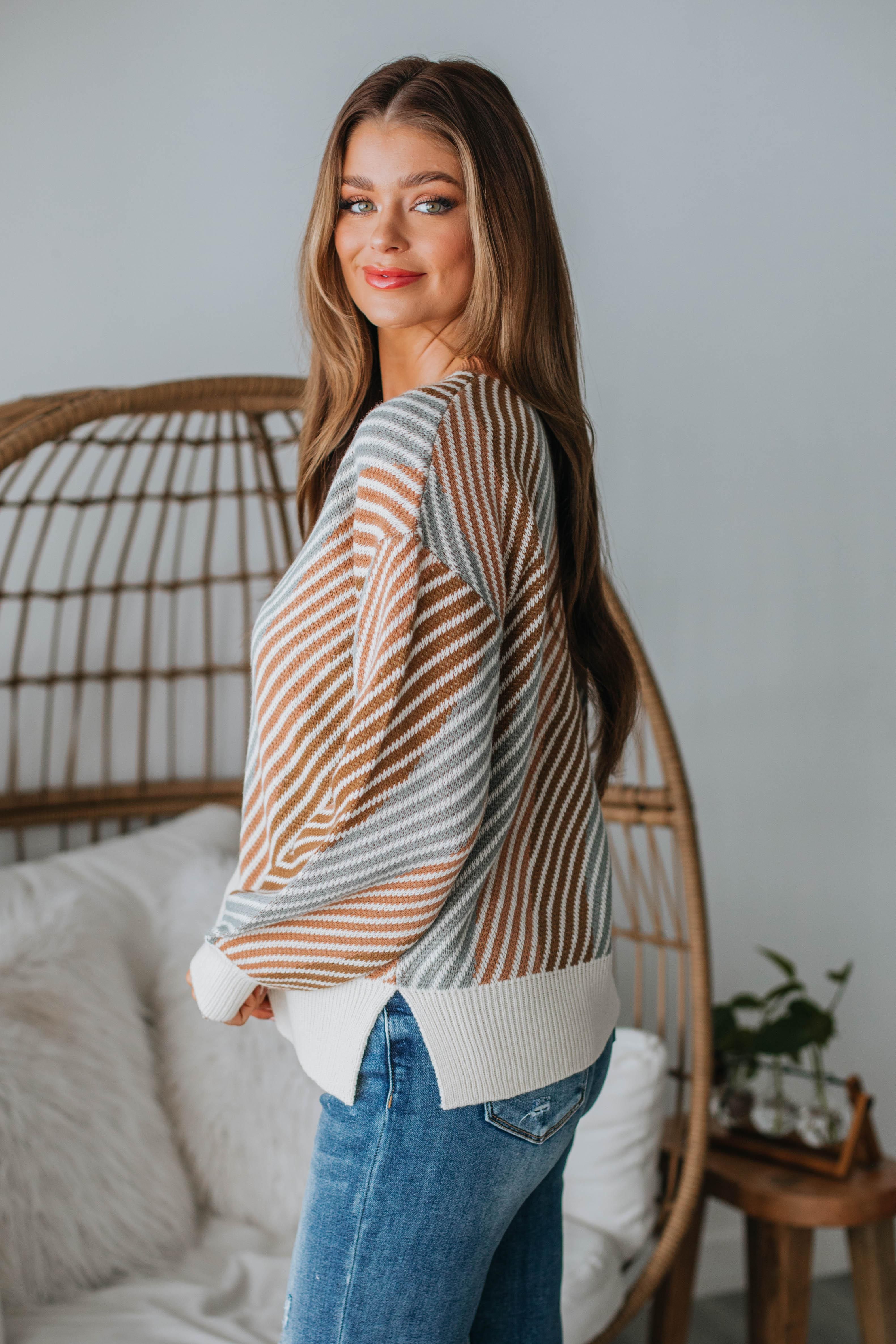 Irene Striped Sweater sold by Wild Oak Boutique product image thumbnail 2