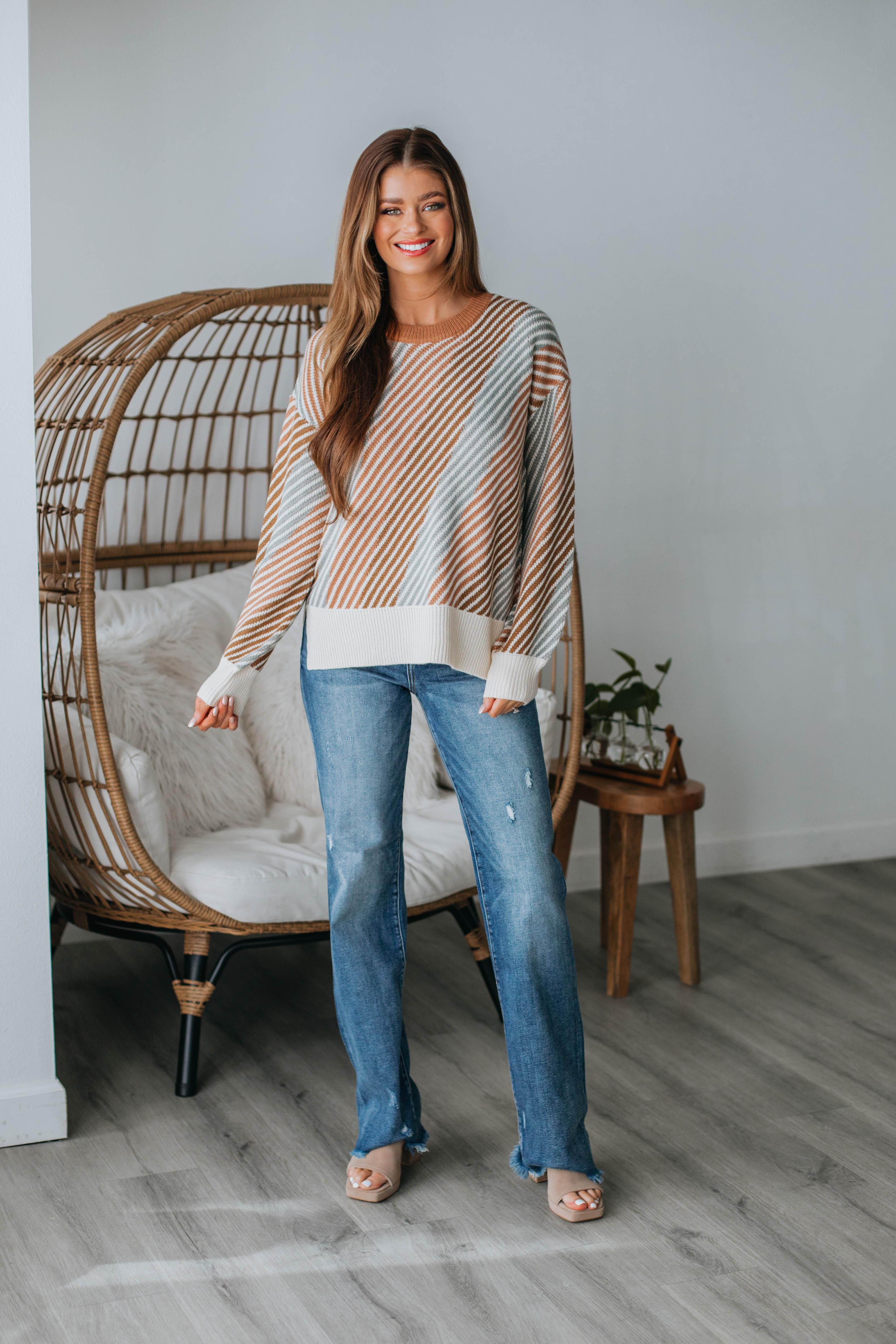 Irene Striped Sweater sold by Wild Oak Boutique product image thumbnail 3
