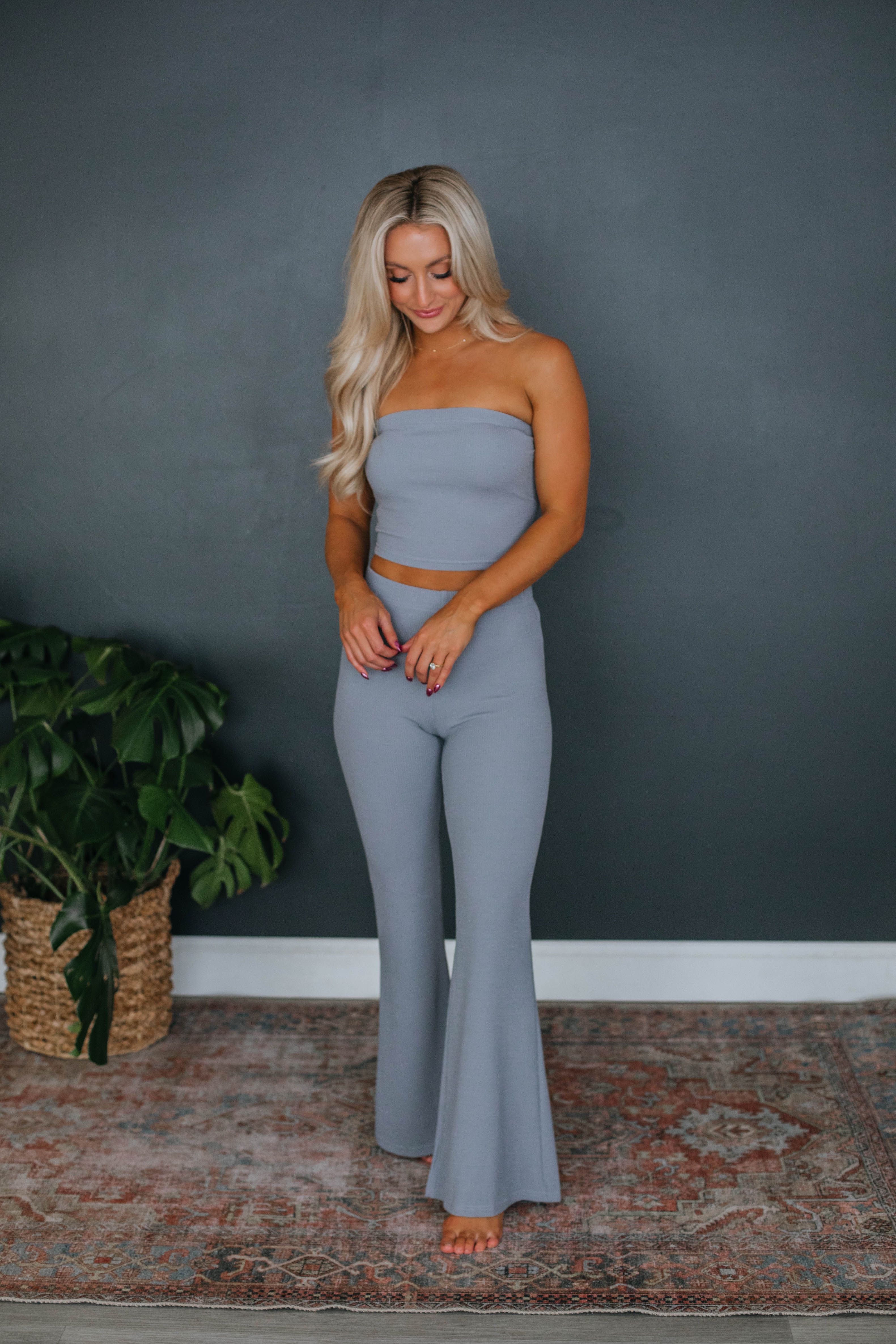 Livia Two-Piece Set - Grey sold by Wild Oak Boutique product image thumbnail 2