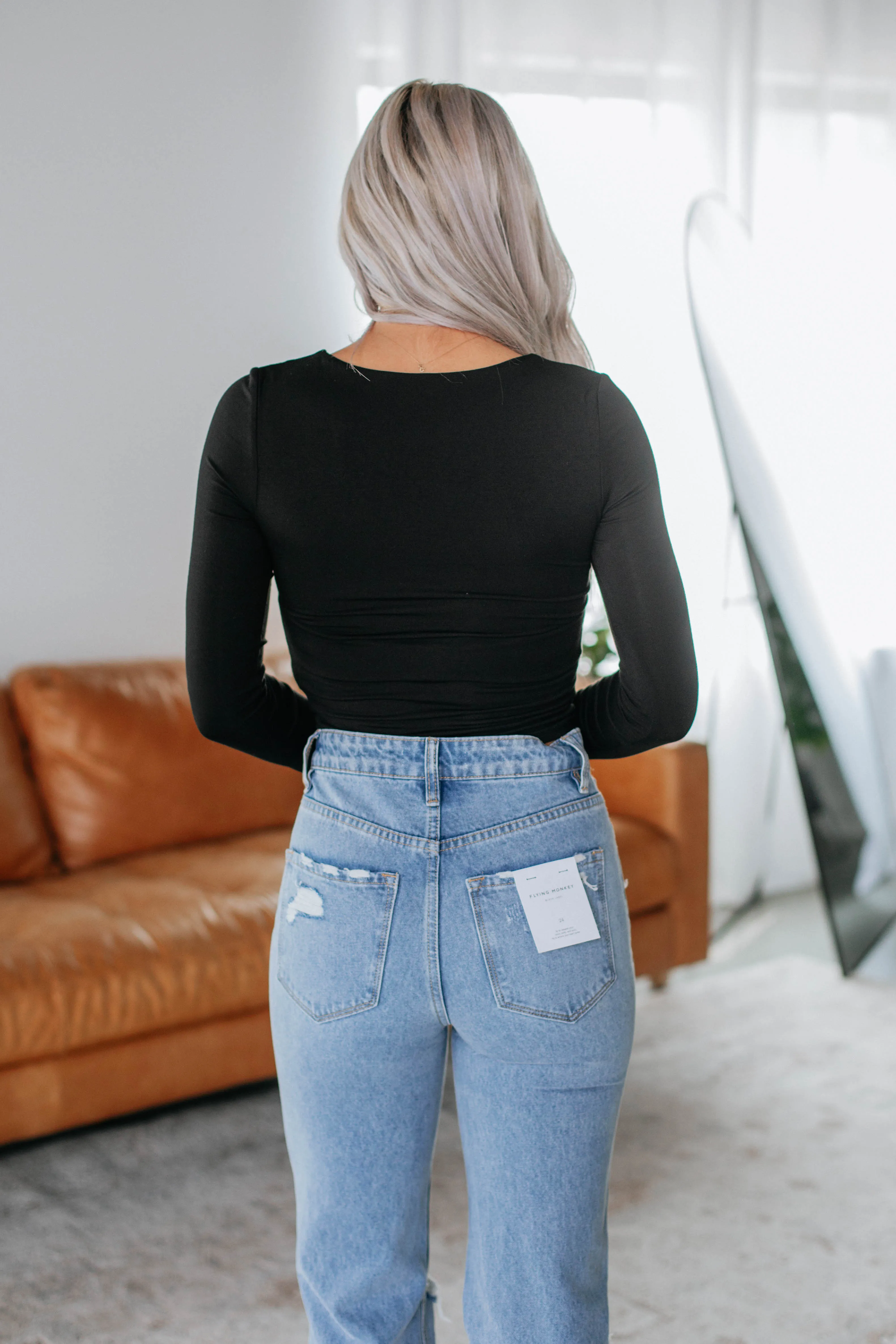 Shayla Basic Top - Black sold by Wild Oak Boutique product image thumbnail 5