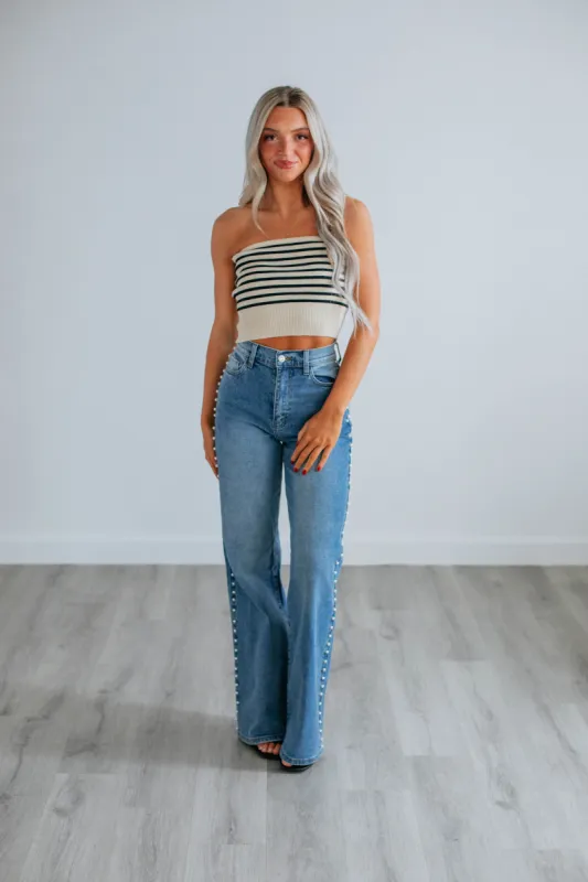 Joci Knit Top - Cream Mix sold by Wild Oak Boutique
