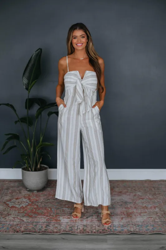 Marissa Striped Jumpsuit sold by Wild Oak Boutique