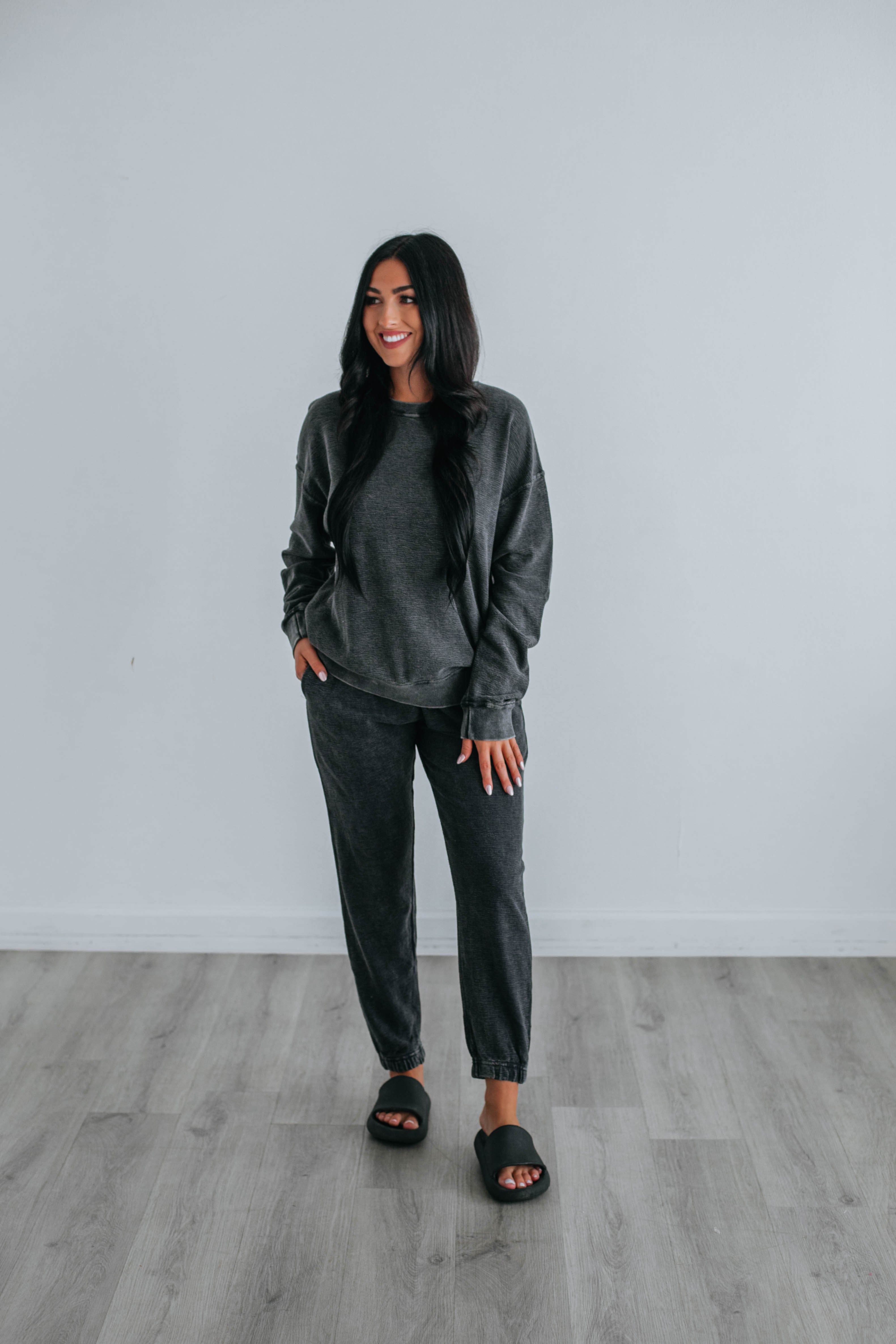 Trinity Lounge Joggers - Vintage Black sold by Wild Oak Boutique product image thumbnail 2