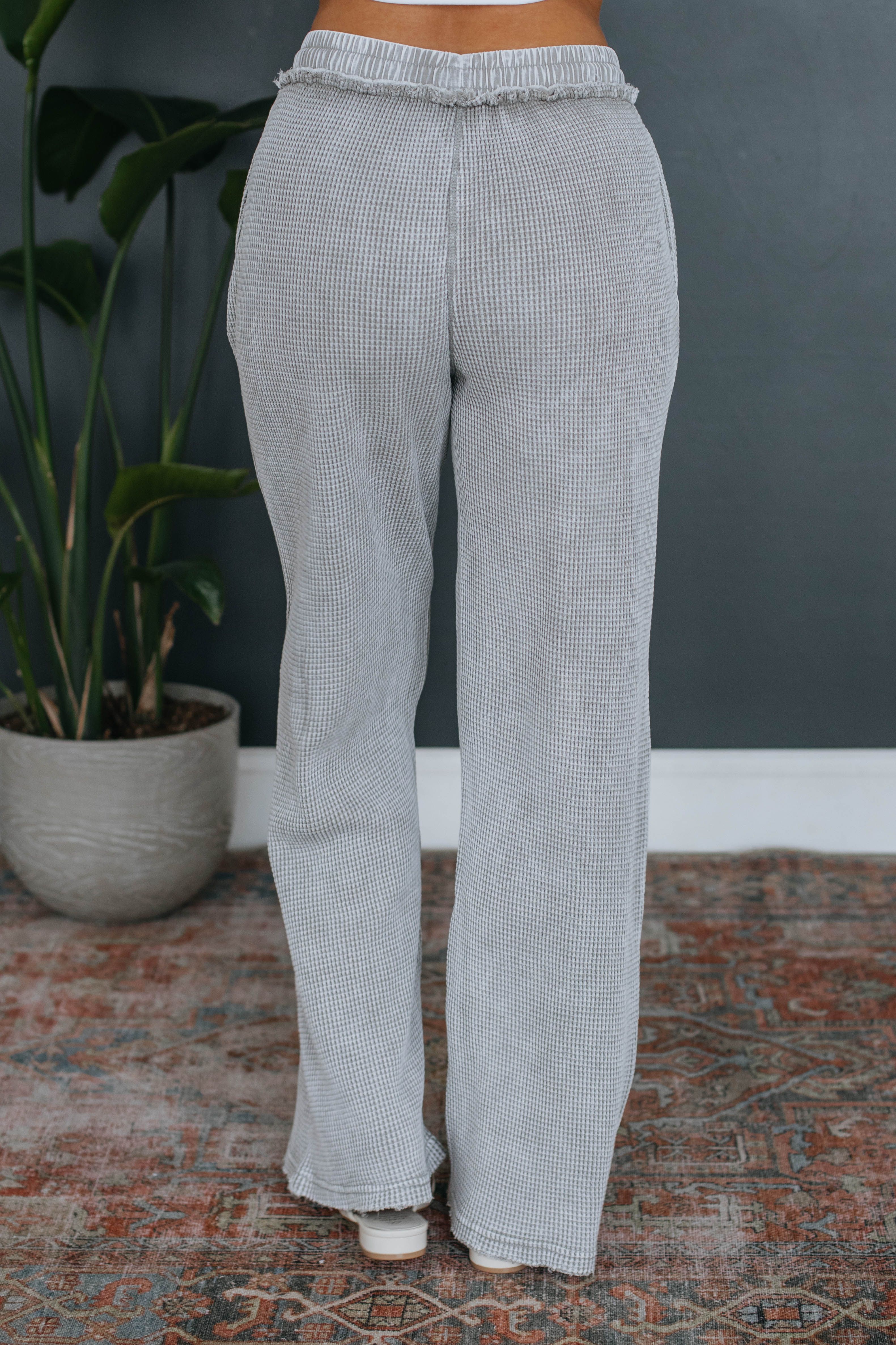Staying In Lounge Pants - Heather Grey sold by Wild Oak Boutique product image thumbnail 5