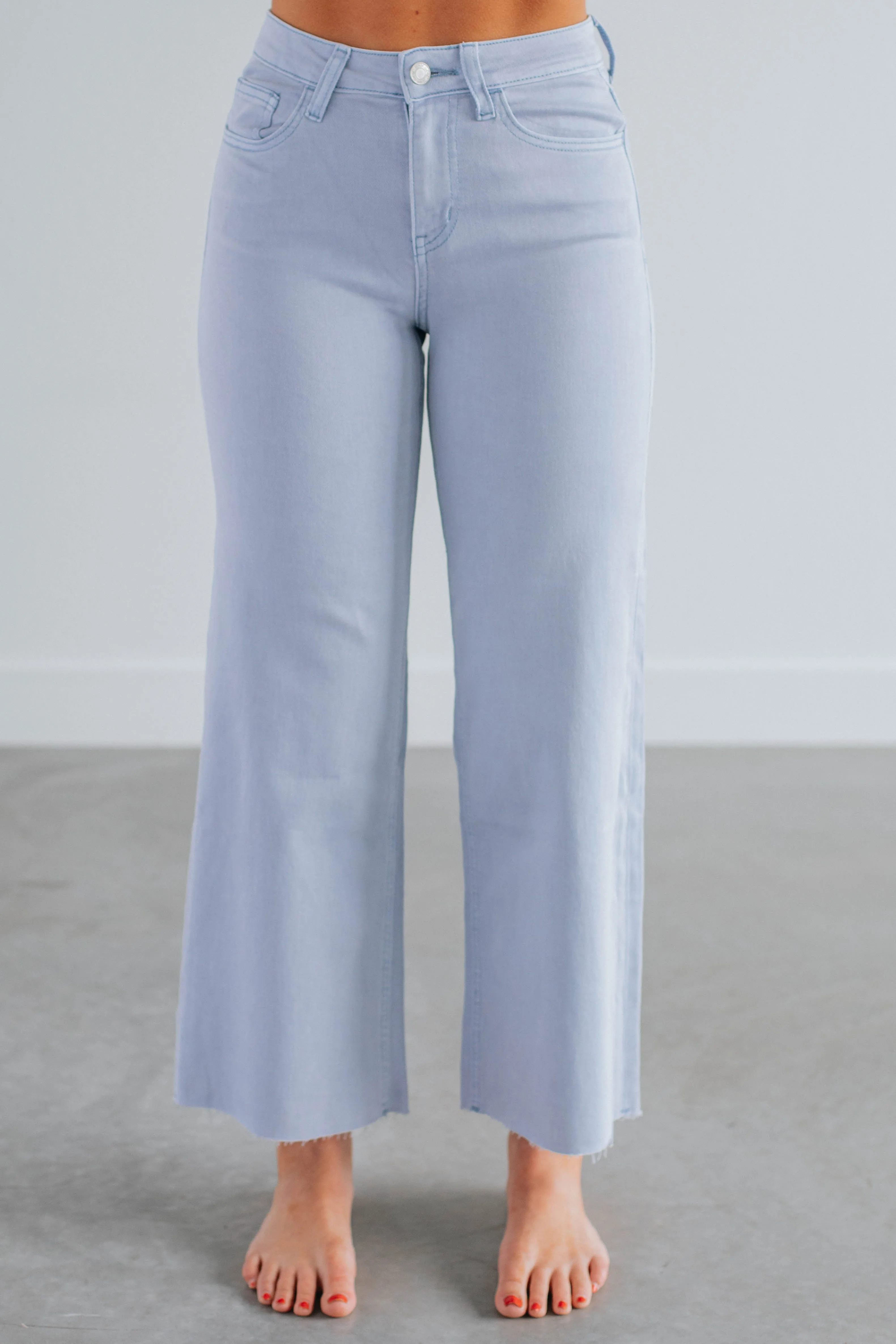 Olivia Vervet Jeans - Powder Blue sold by Wild Oak Boutique product image thumbnail 3